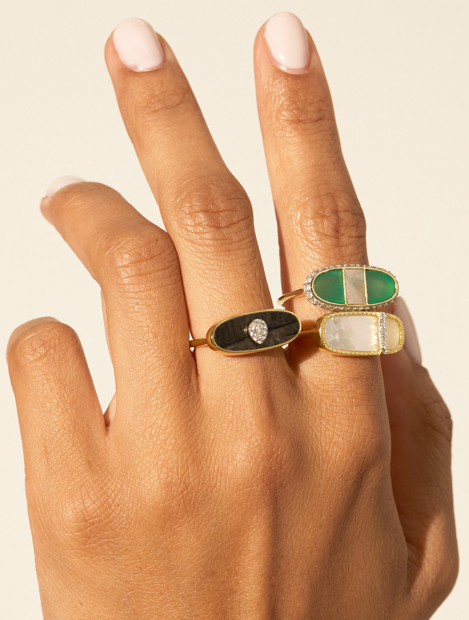 Bague Izy 2 - Onyx Texturé