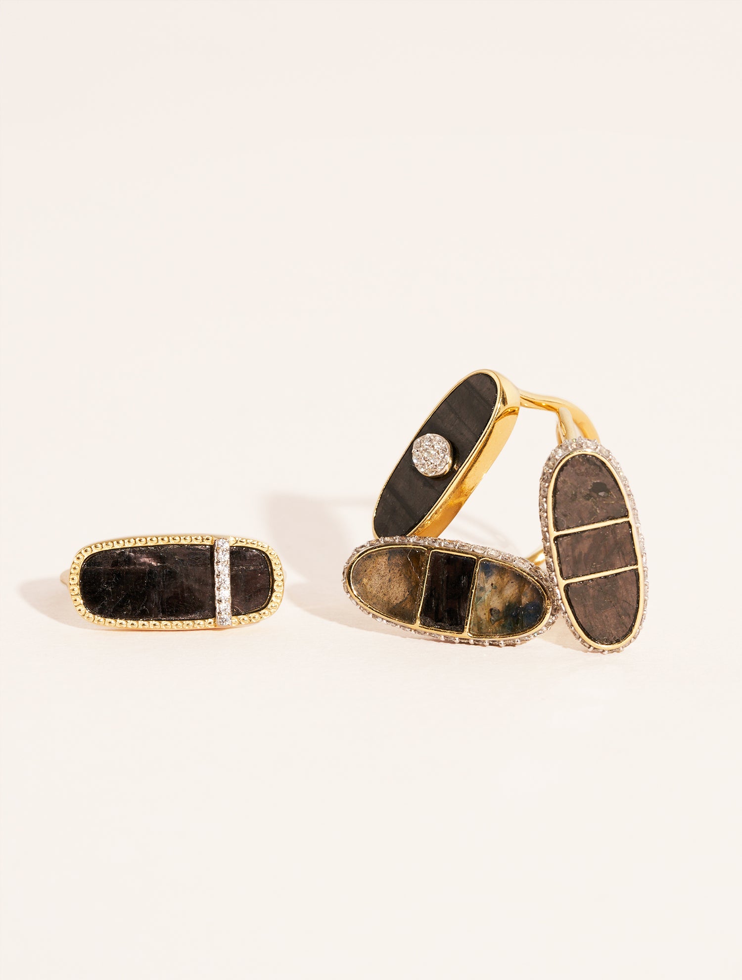 Bague Izy 3 - Onyx Texturé