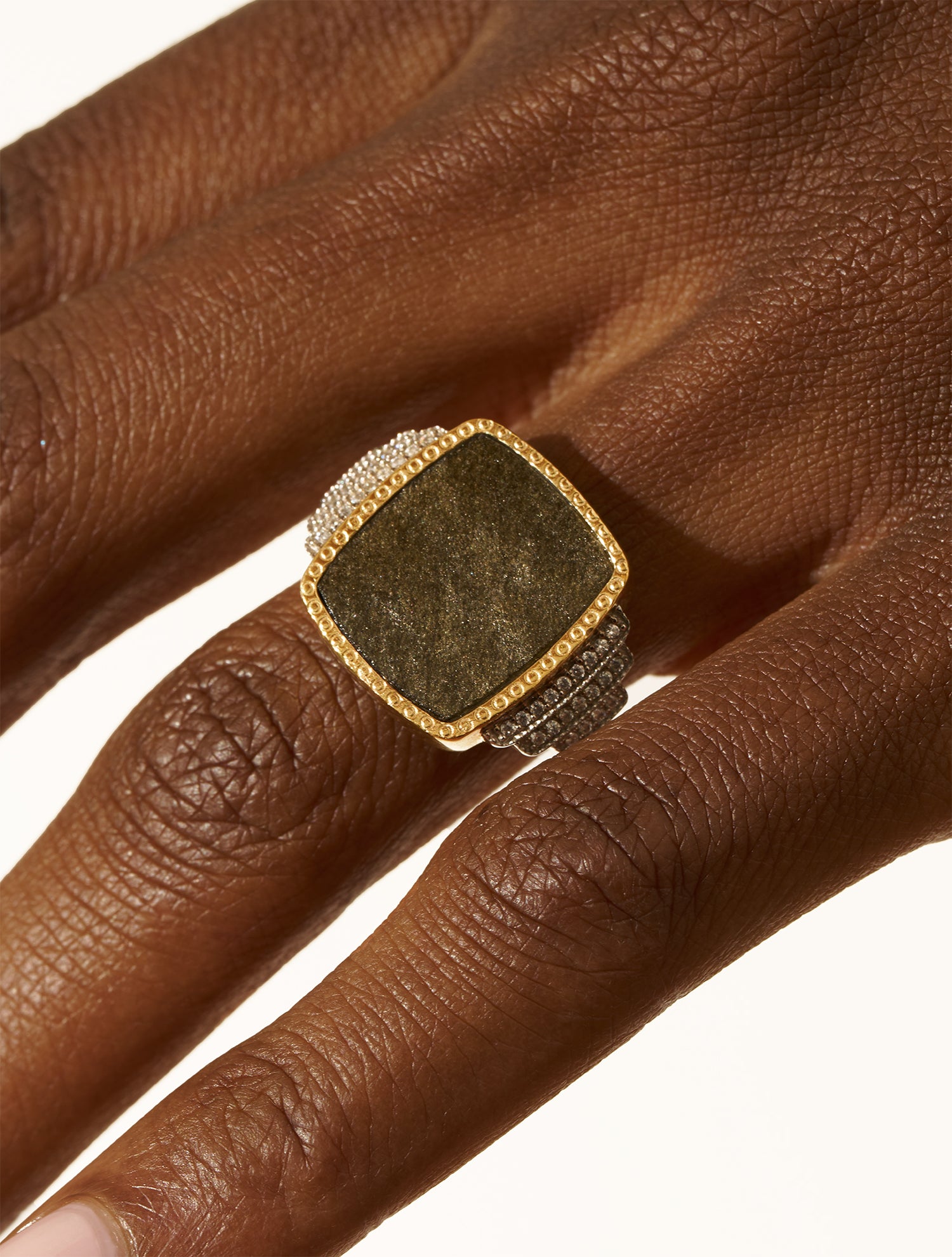 Kara Ring - Golden Obsidian