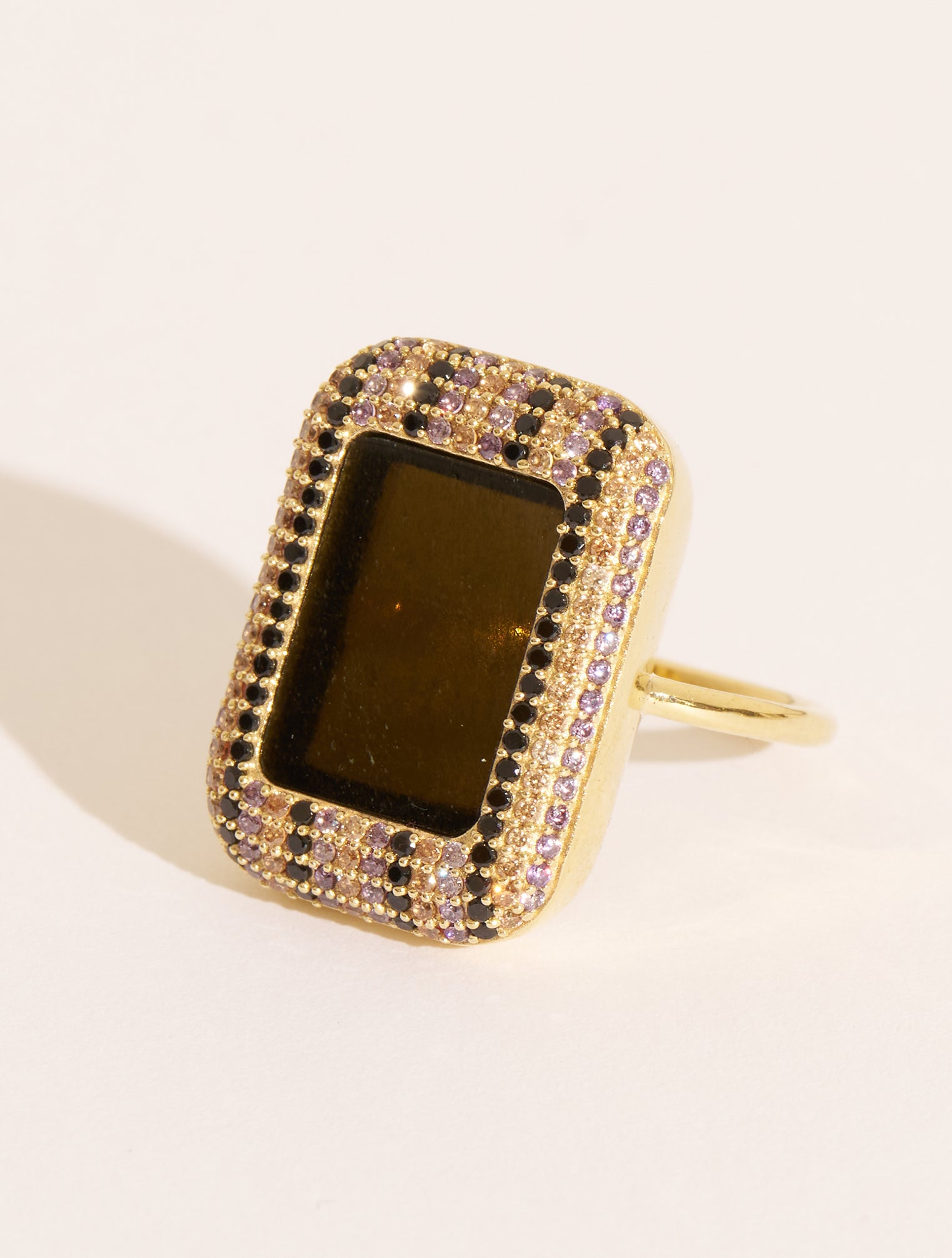 Bague Fantaisie Nali Taille 57 - Dorée Et Noire Motif Serpent, Style Bohème Et Original