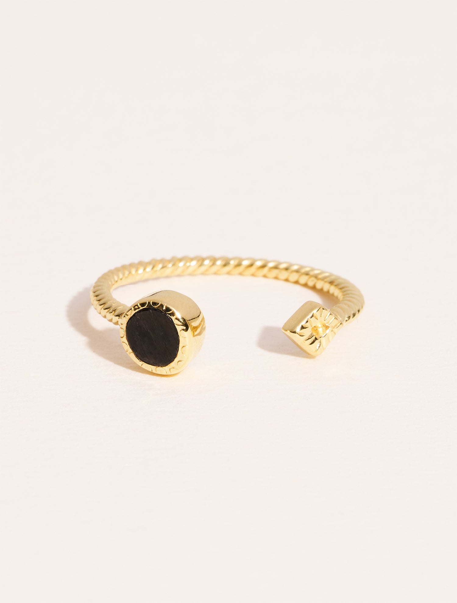 Bague Livy - Onyx Texturé