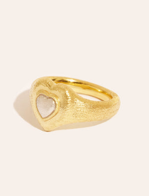 Bague Magnetique Coeur - argenté