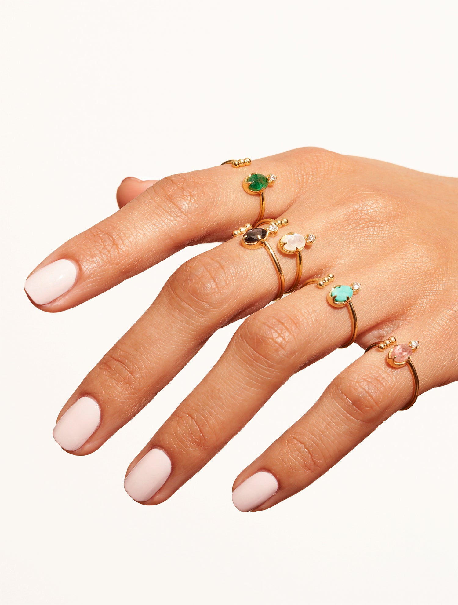 Mani Ring - Strawberry Quartz