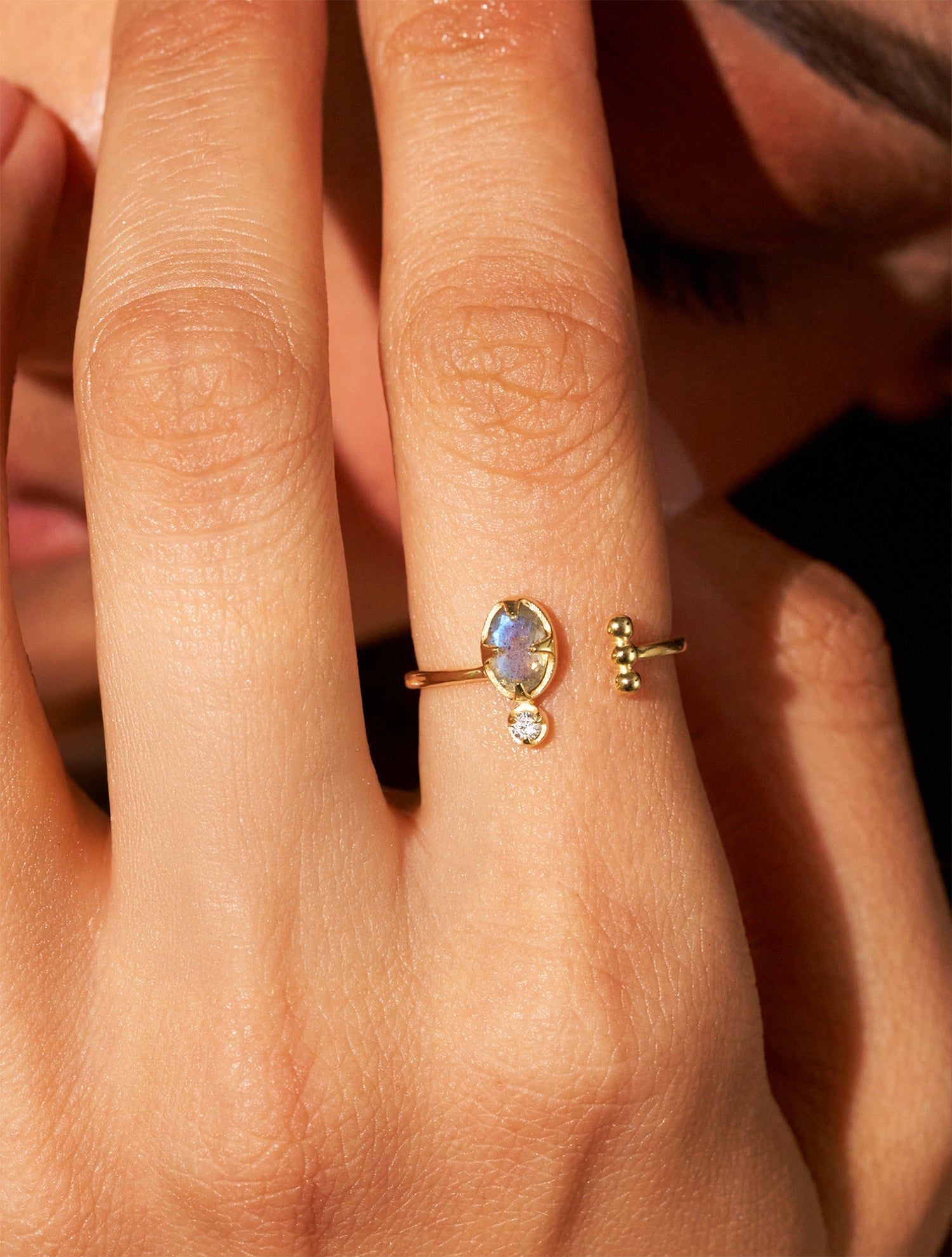 Bague Mani - Labradorite