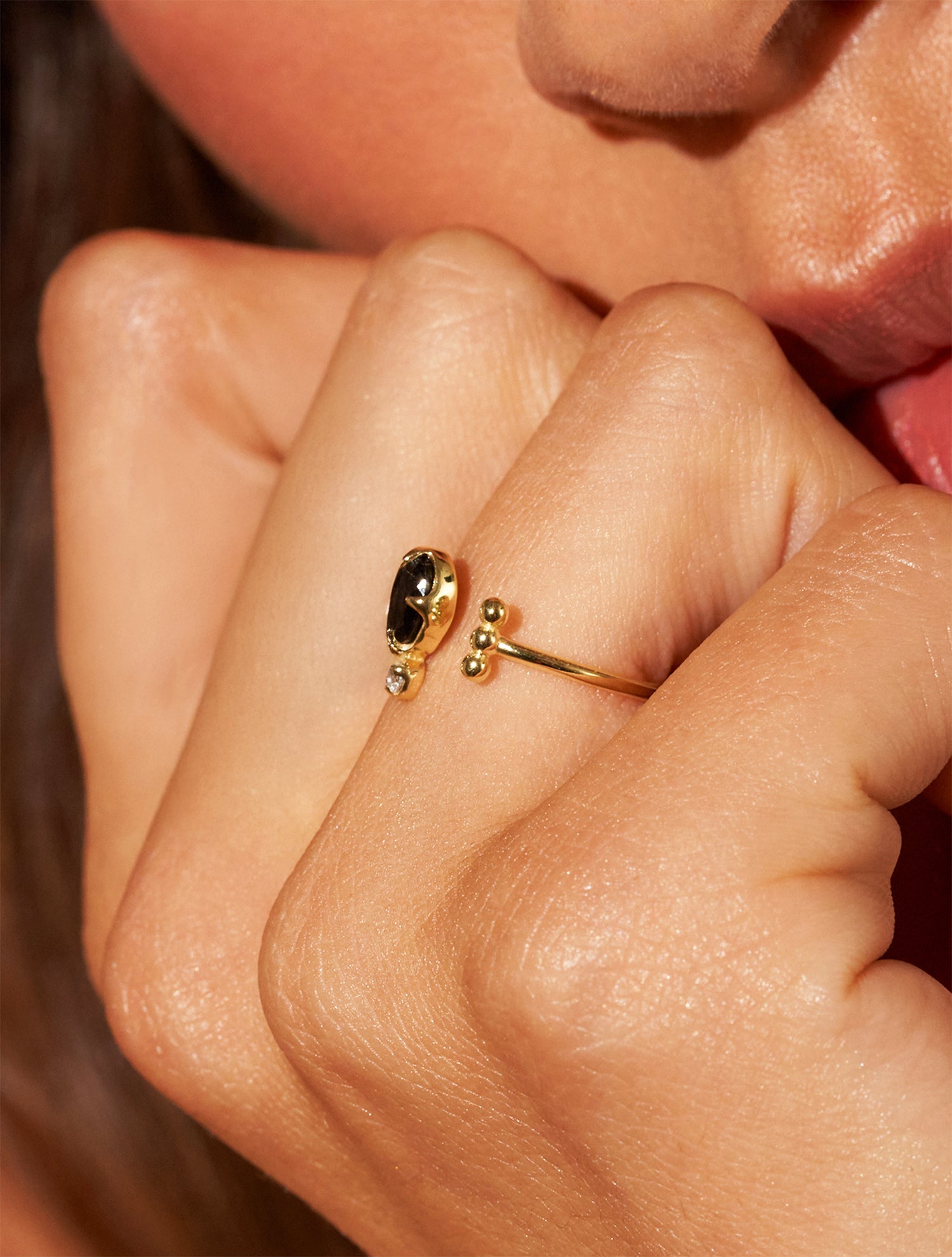 Bague Mani - Onyx Texturé