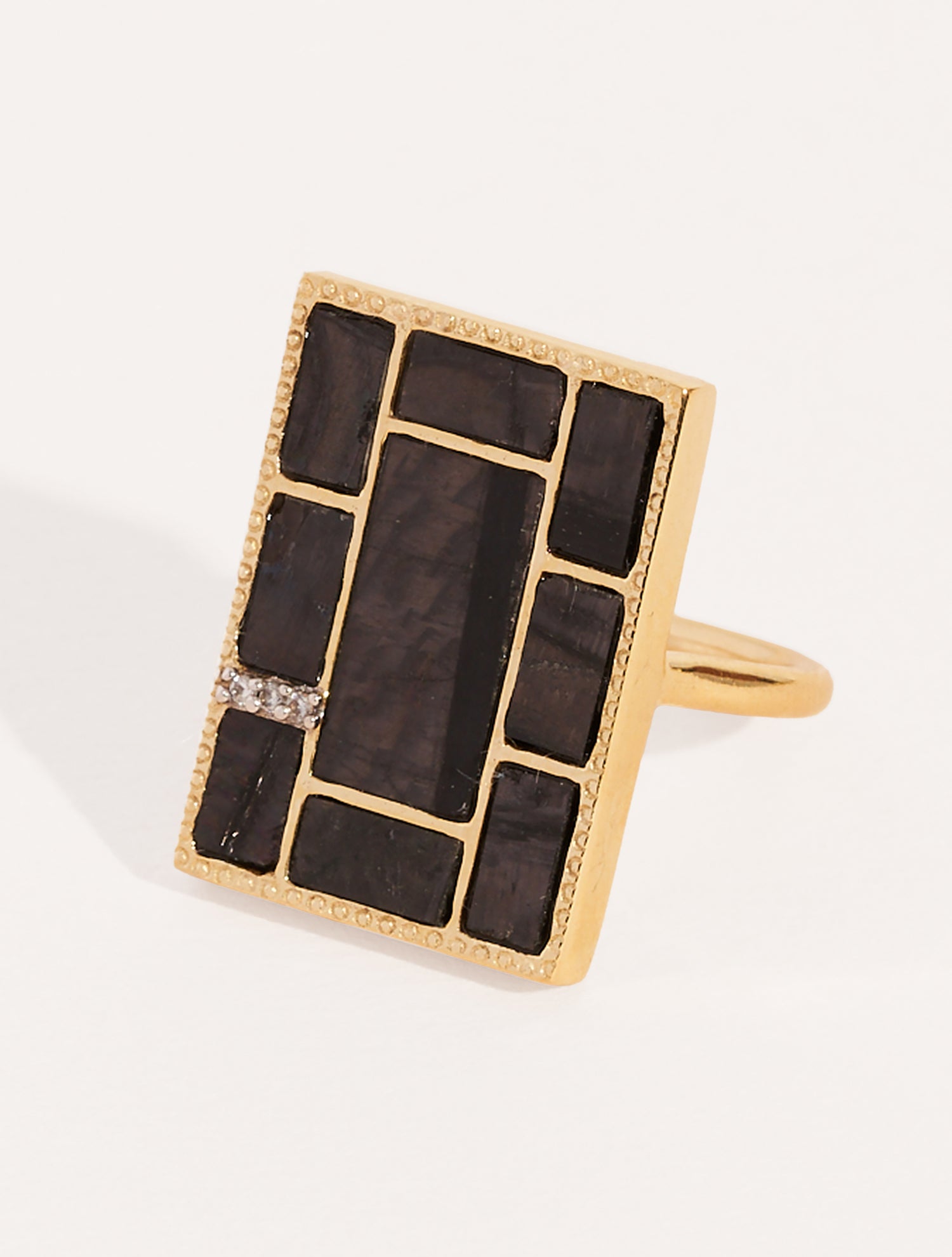 Bague Mara - Onyx Texturé