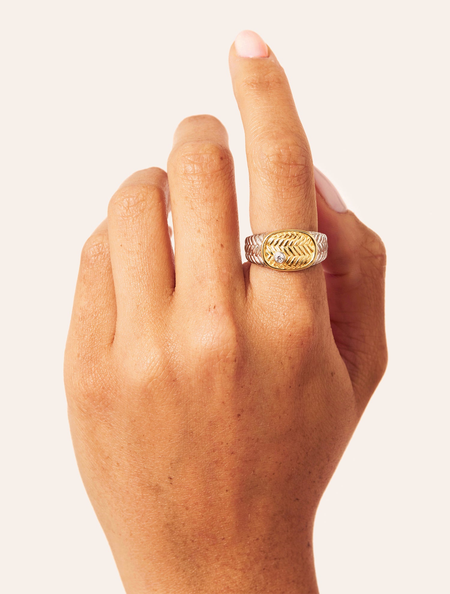 Paradox ring - Gold and silver