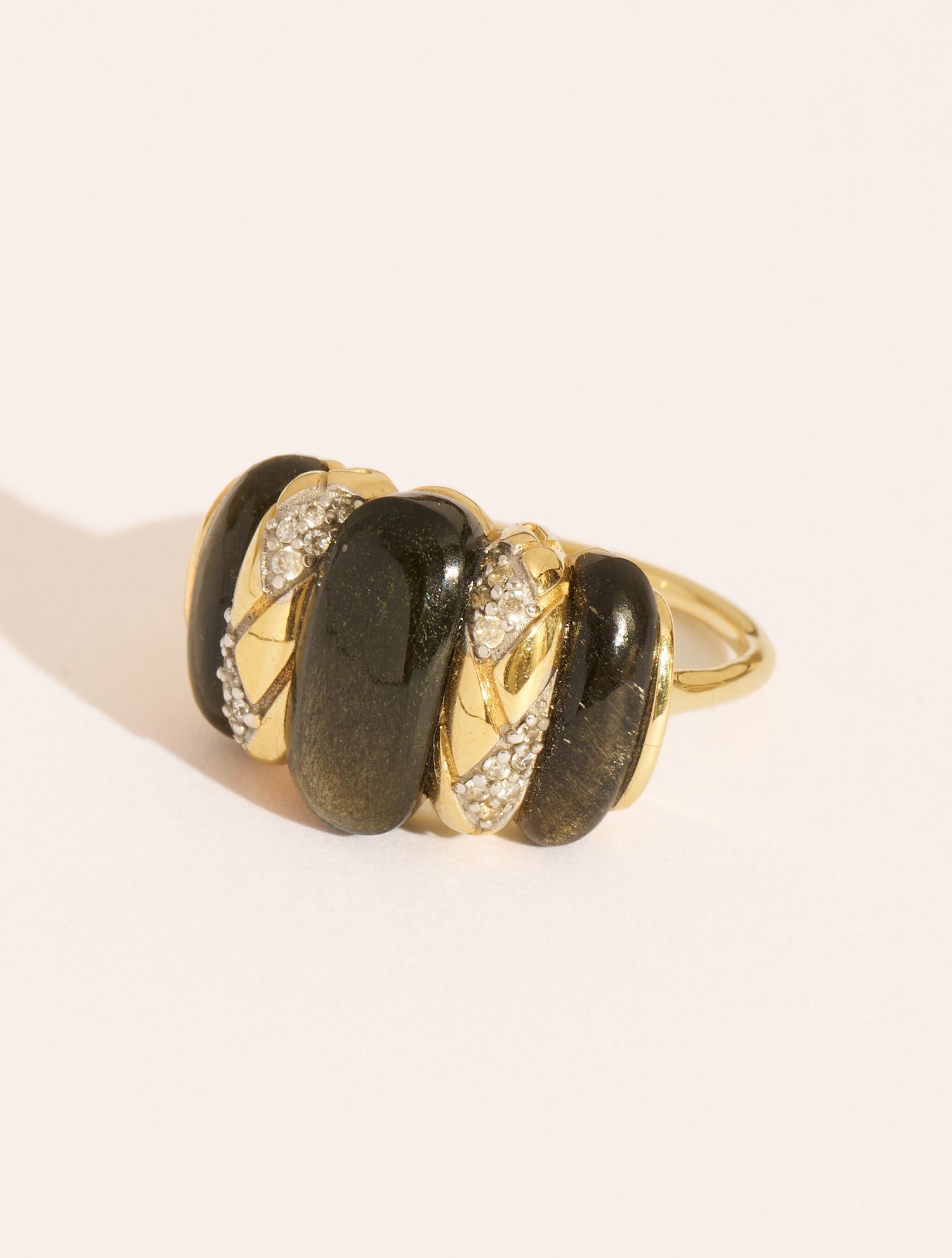 Bague Oro - Obsidienne