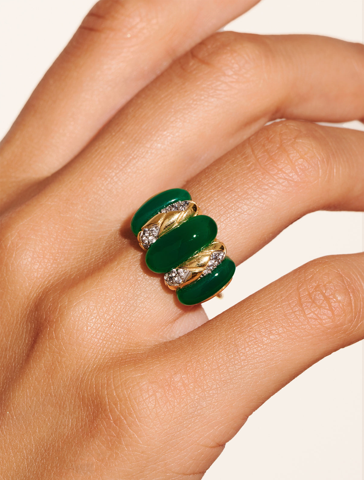 Bague JANIH Onyx Vert