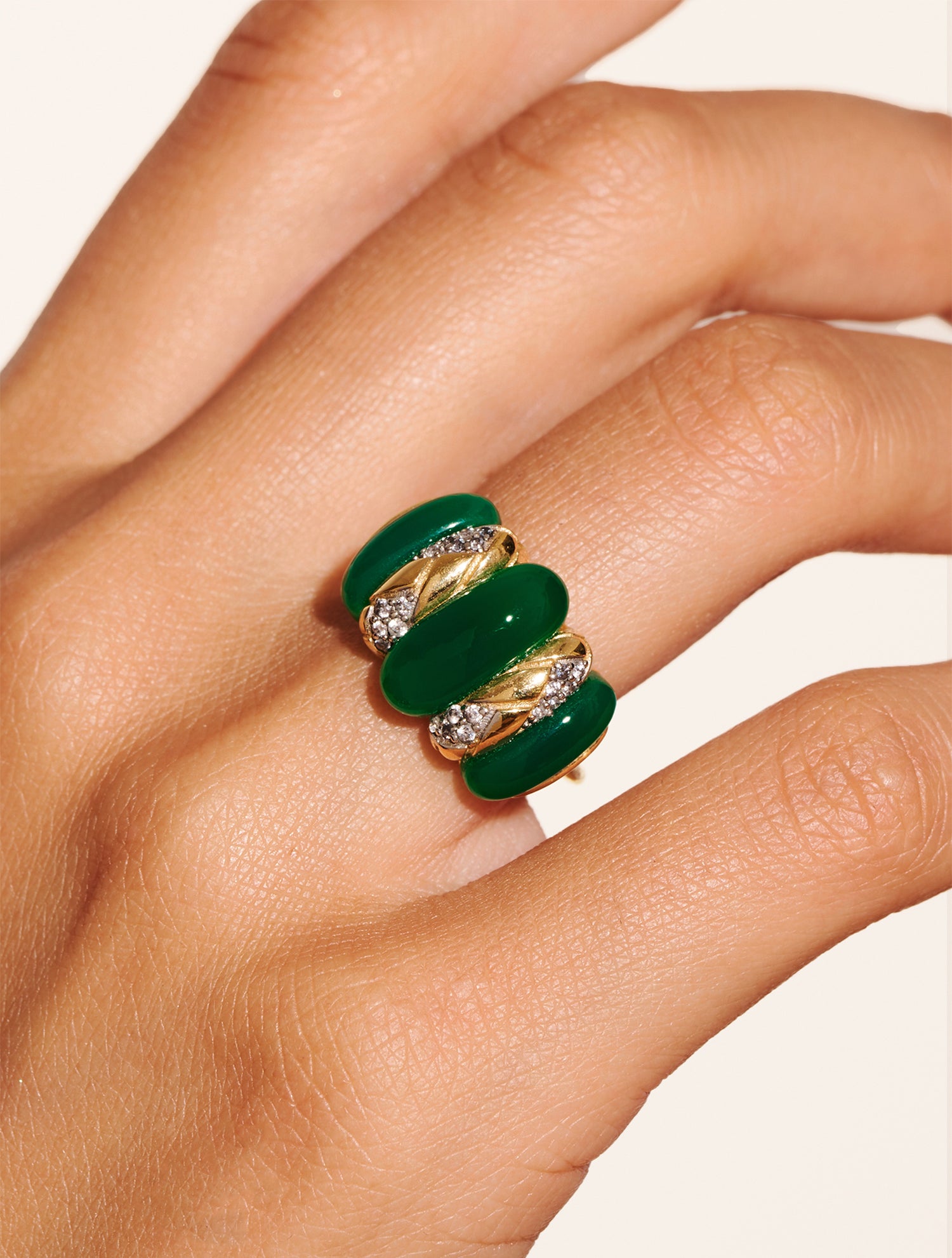 Bague Oro - Onyx Vert