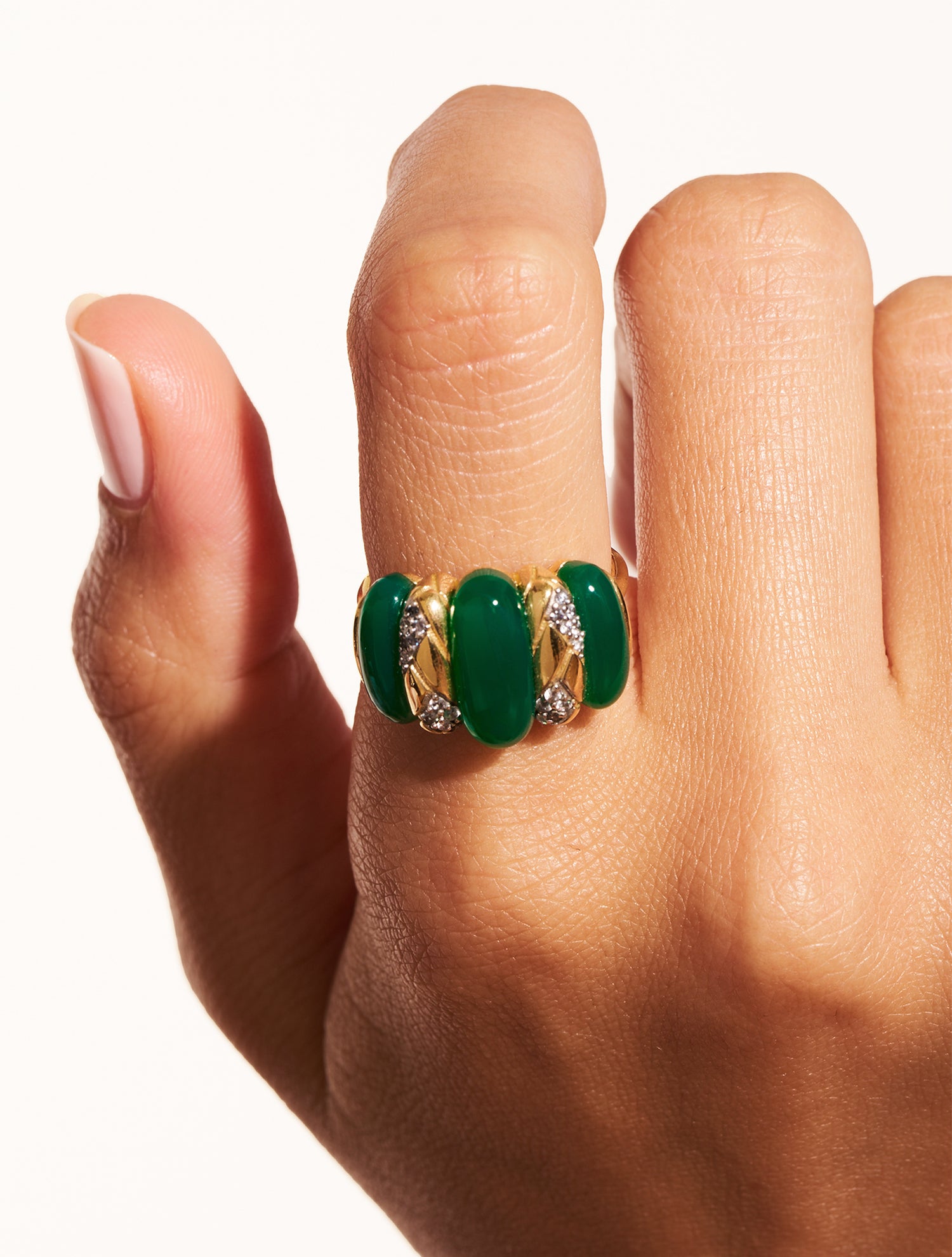 Bague Oro - Onyx Vert