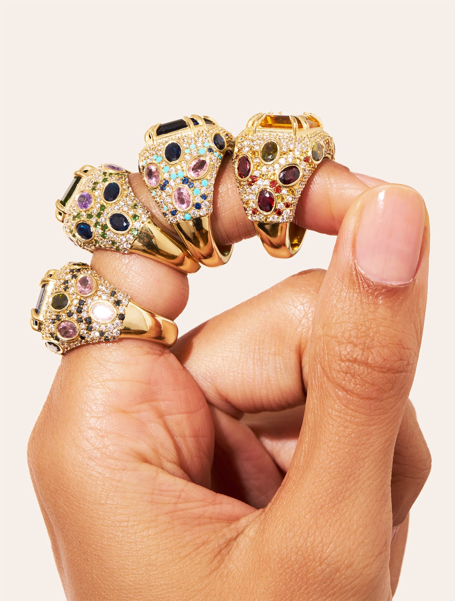 Panther Ring - Black Colored Quartz