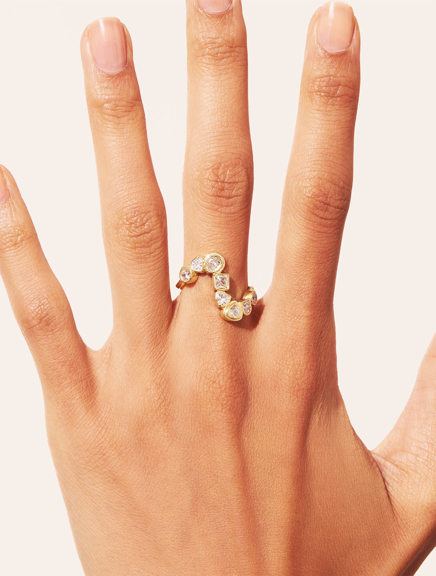 Bague Rivière - Zircons blanc