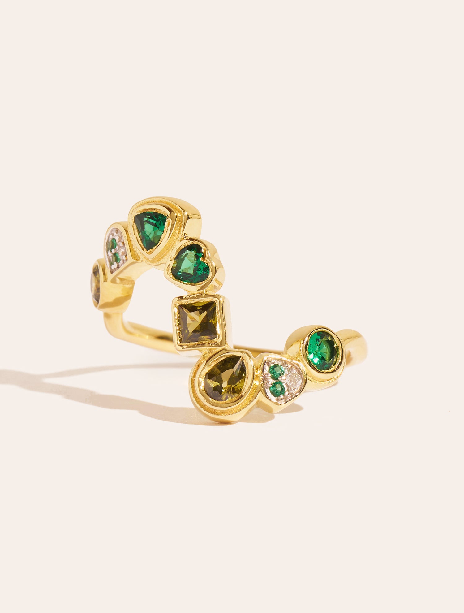 Rivière Ring – Green Zircons
