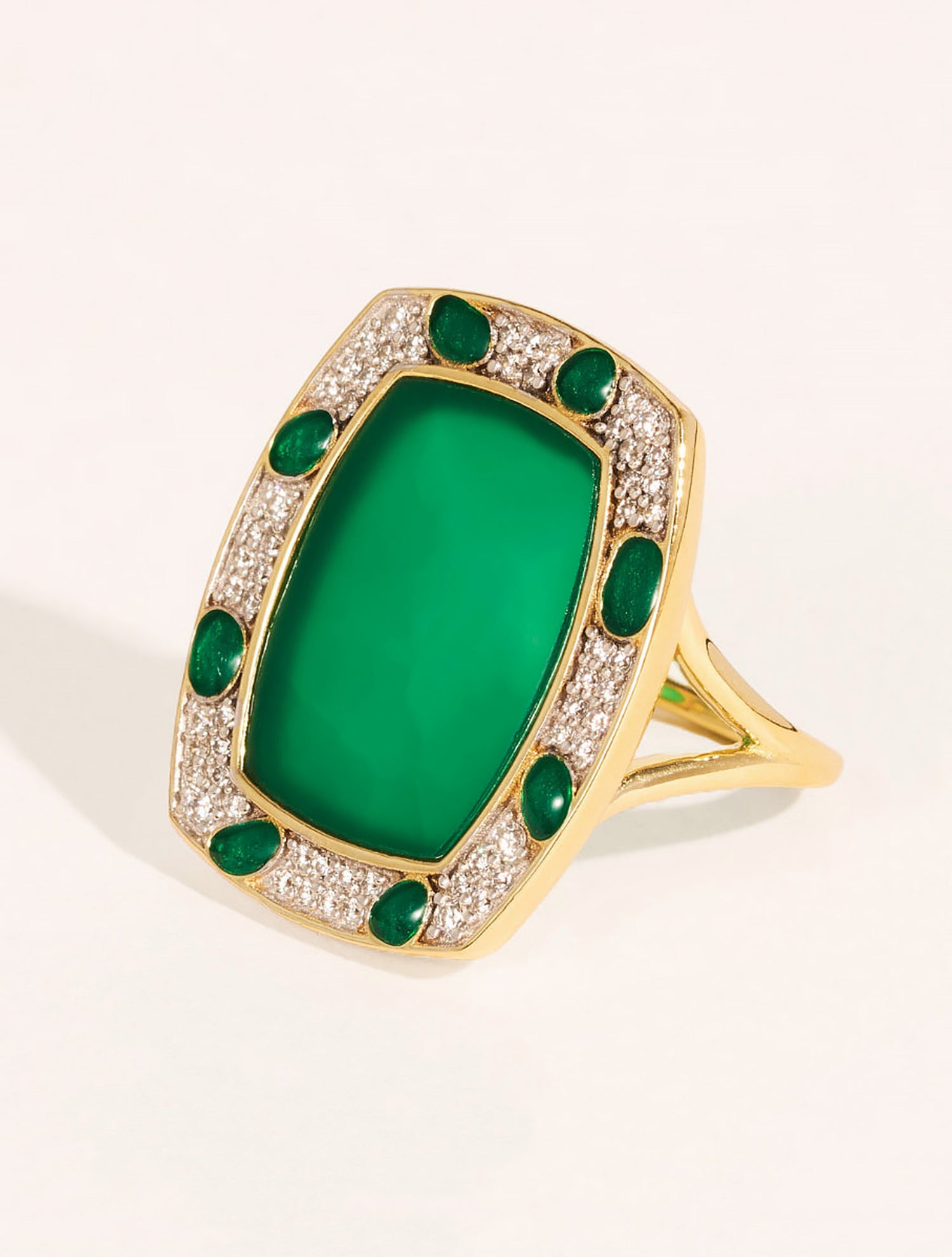 Bague Ranee - Onyx Vert