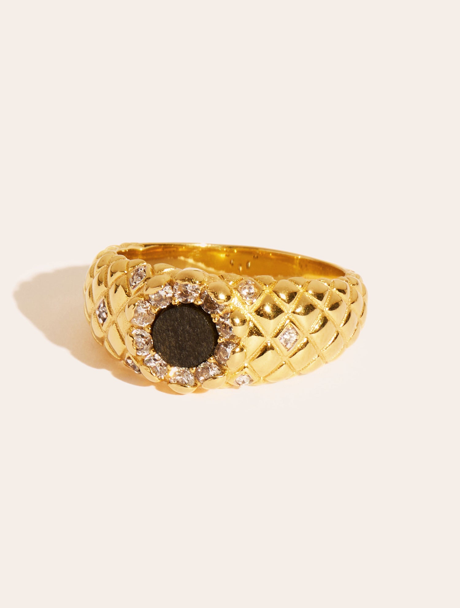 Bague Rive D'or - Obsidienne dorée