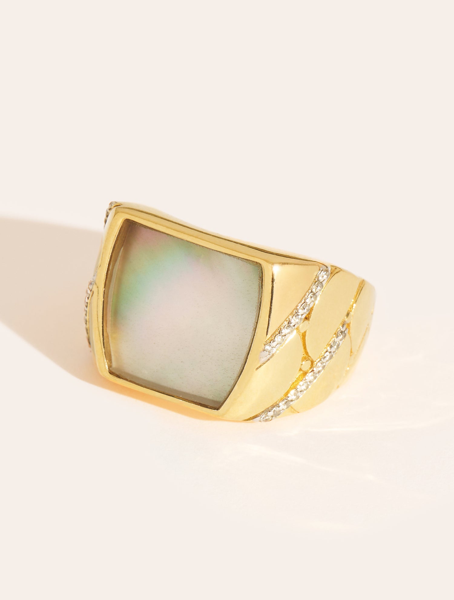 Bague Seema - Nacre Grise