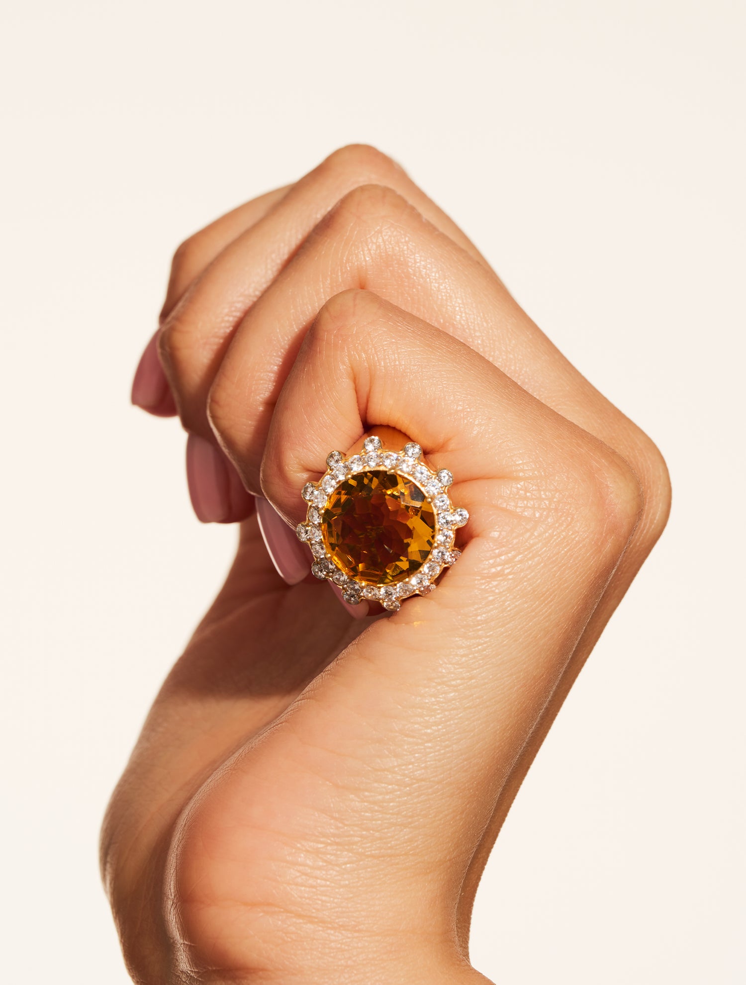 Bague Soleil sauvage - Quartz coloré jaune