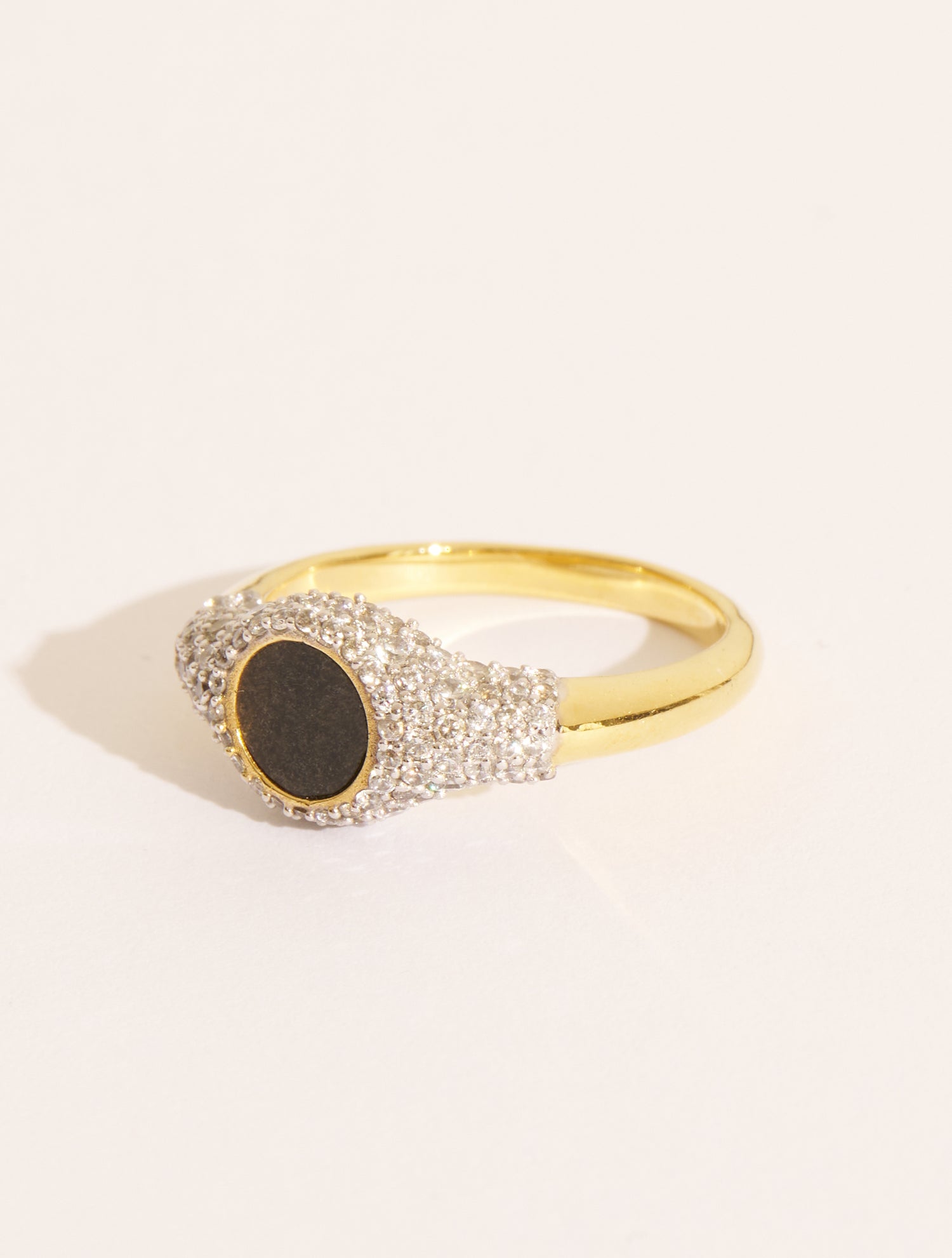 Bague Sunny - Obsidienne dorée