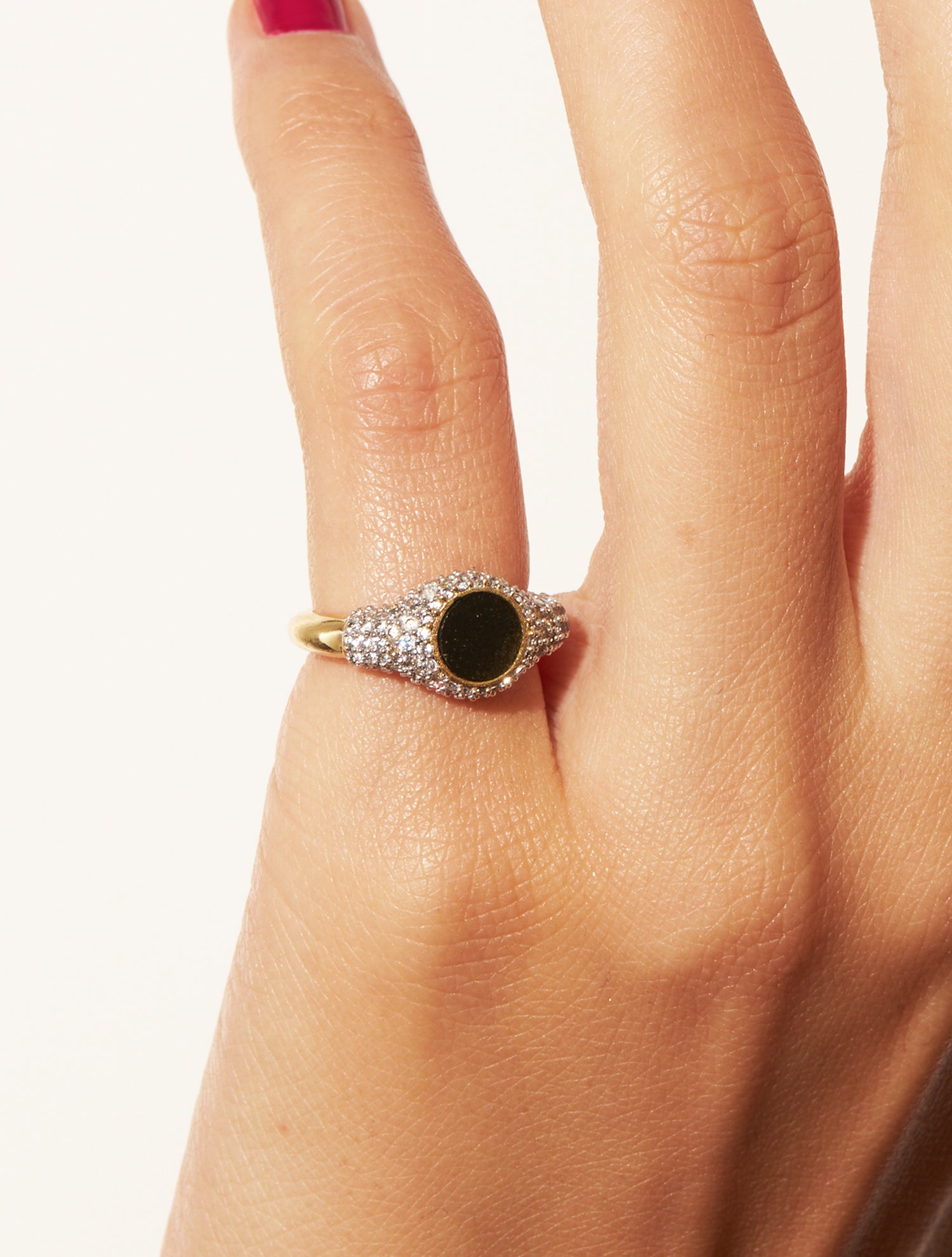 Bague Sunny - Obsidienne dorée