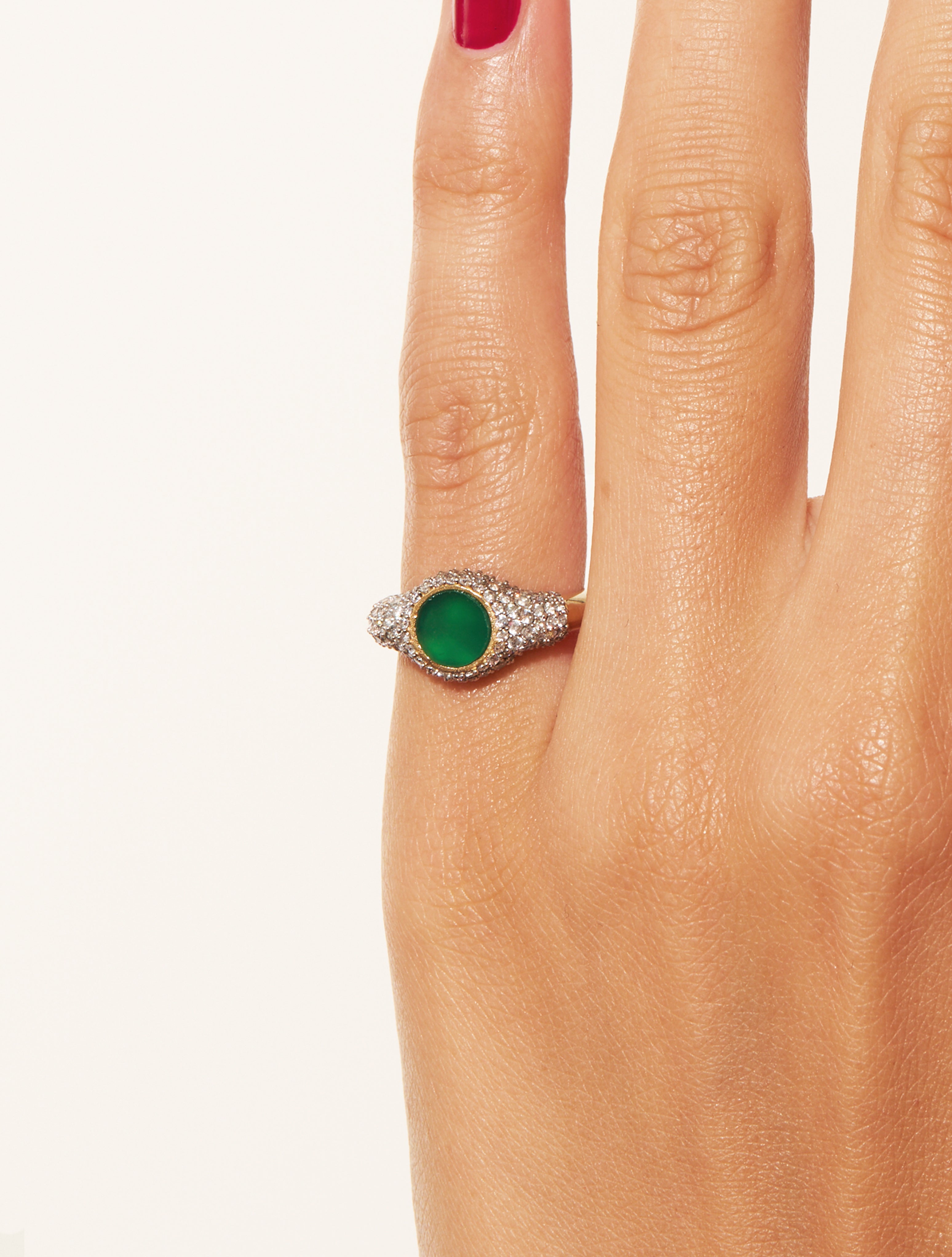 Sunny Green Onyx Ring | Be Maad - Fine & delicate women's