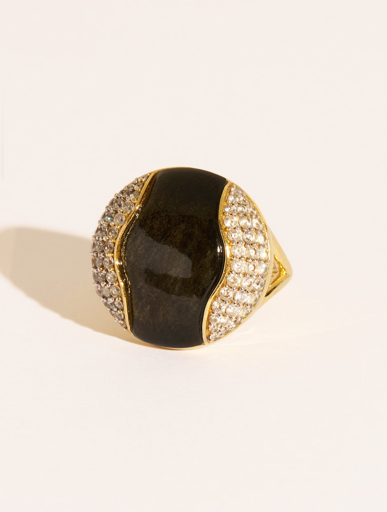 Bague Vertige - Obsidienne dorée