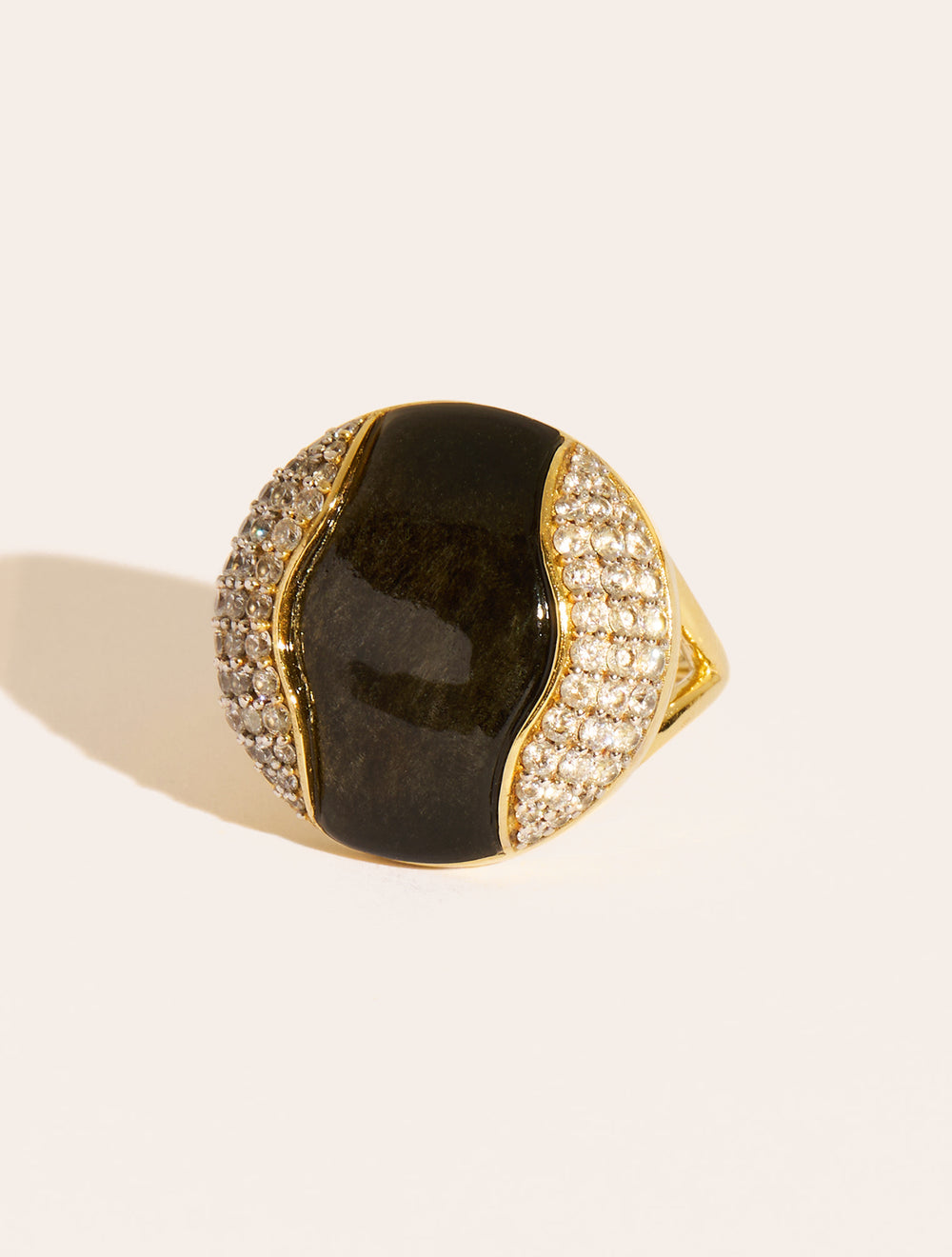 Bague Vertige - Obsidienne dorée