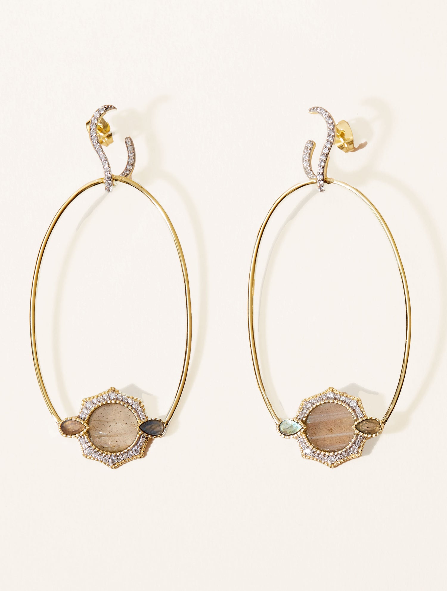 Boucles d'oreilles Janih - Labradorite