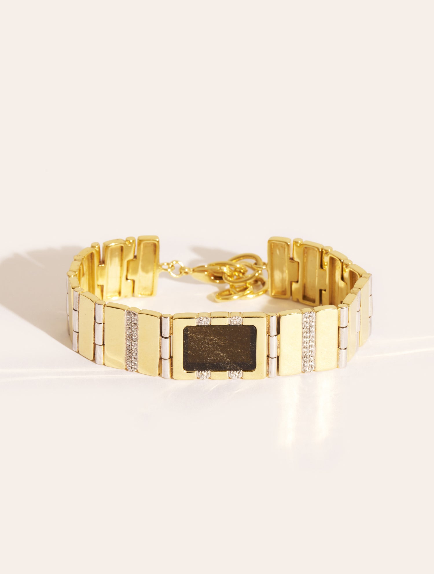 Bracelet Bianca - Obsidienne dorée