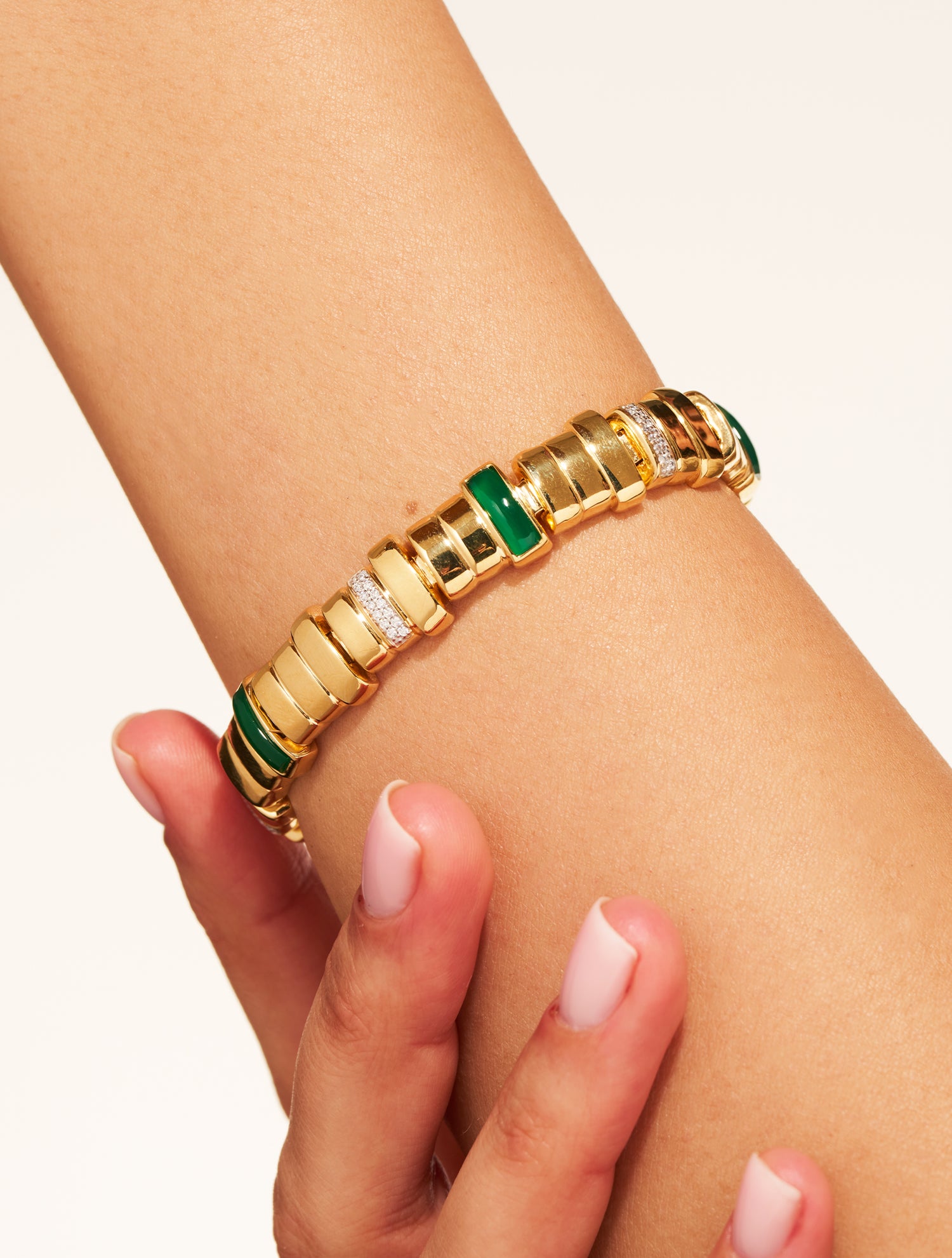 Bracelet Empreinte - Onyx vert