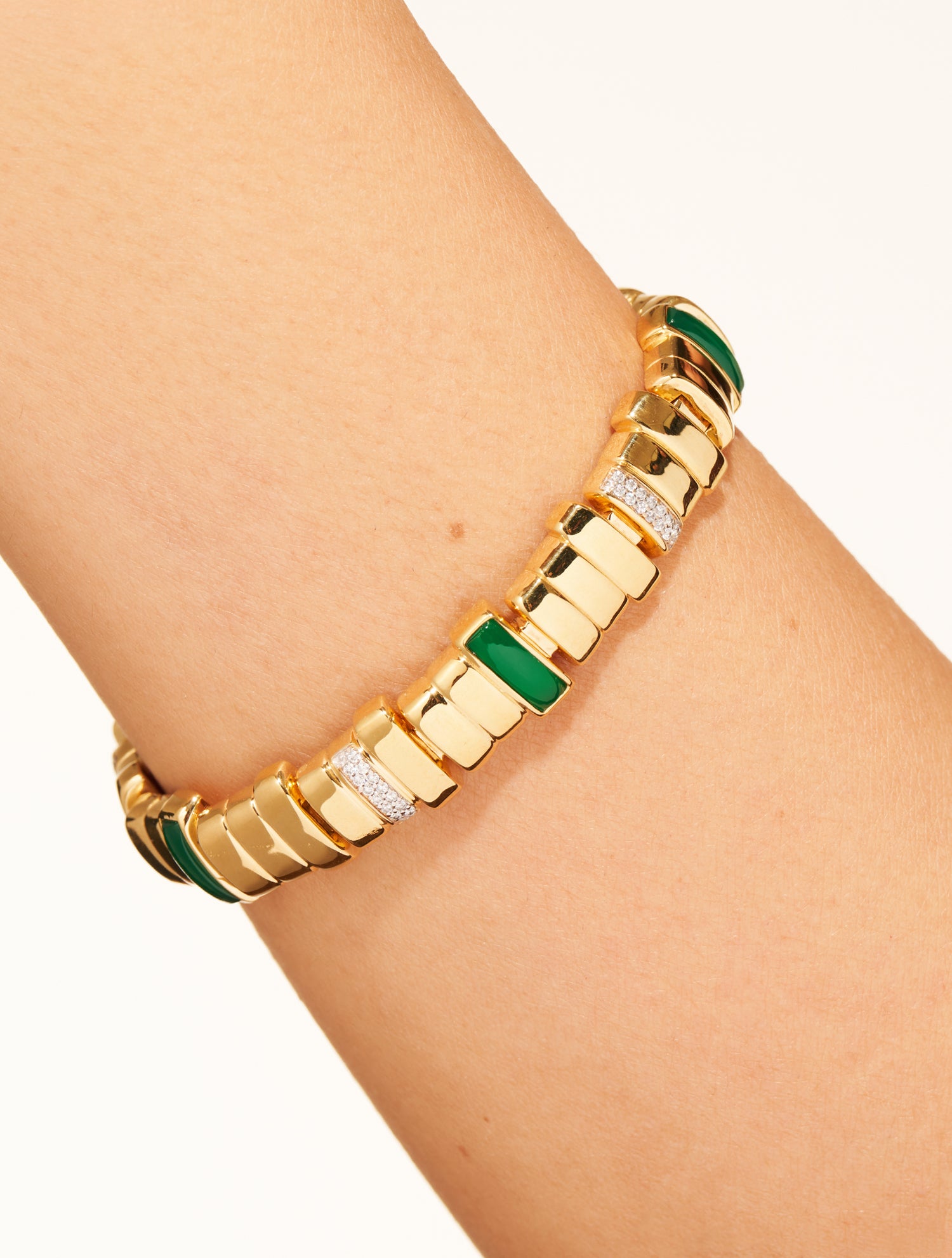 Bracelet Empreinte - Onyx vert