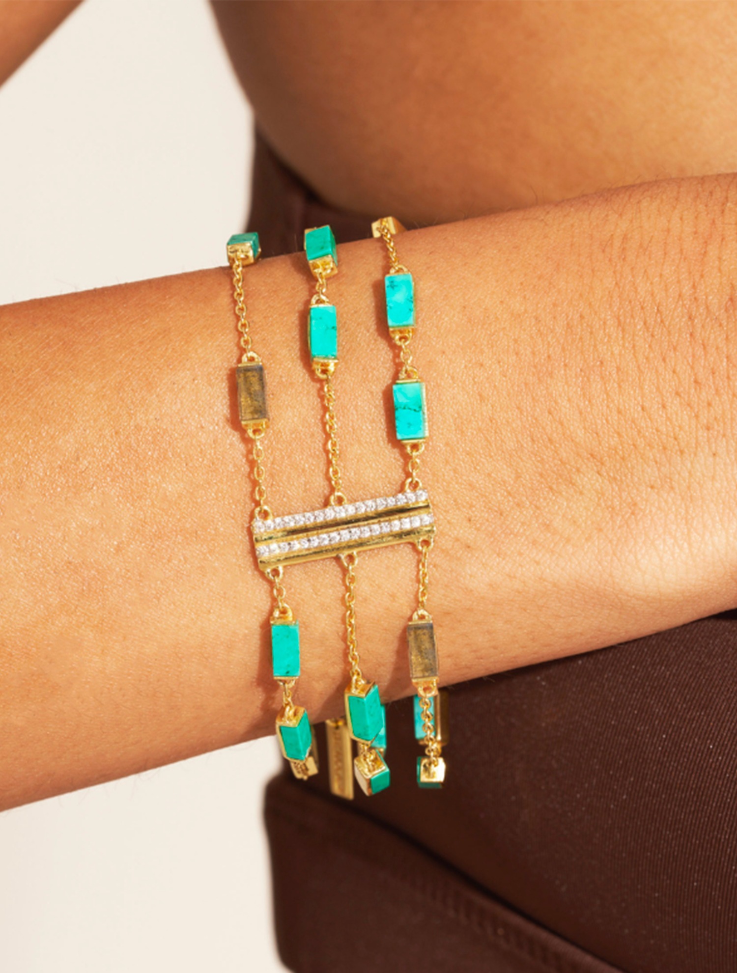 Bracelet Mara - Turquoise & Labradorite