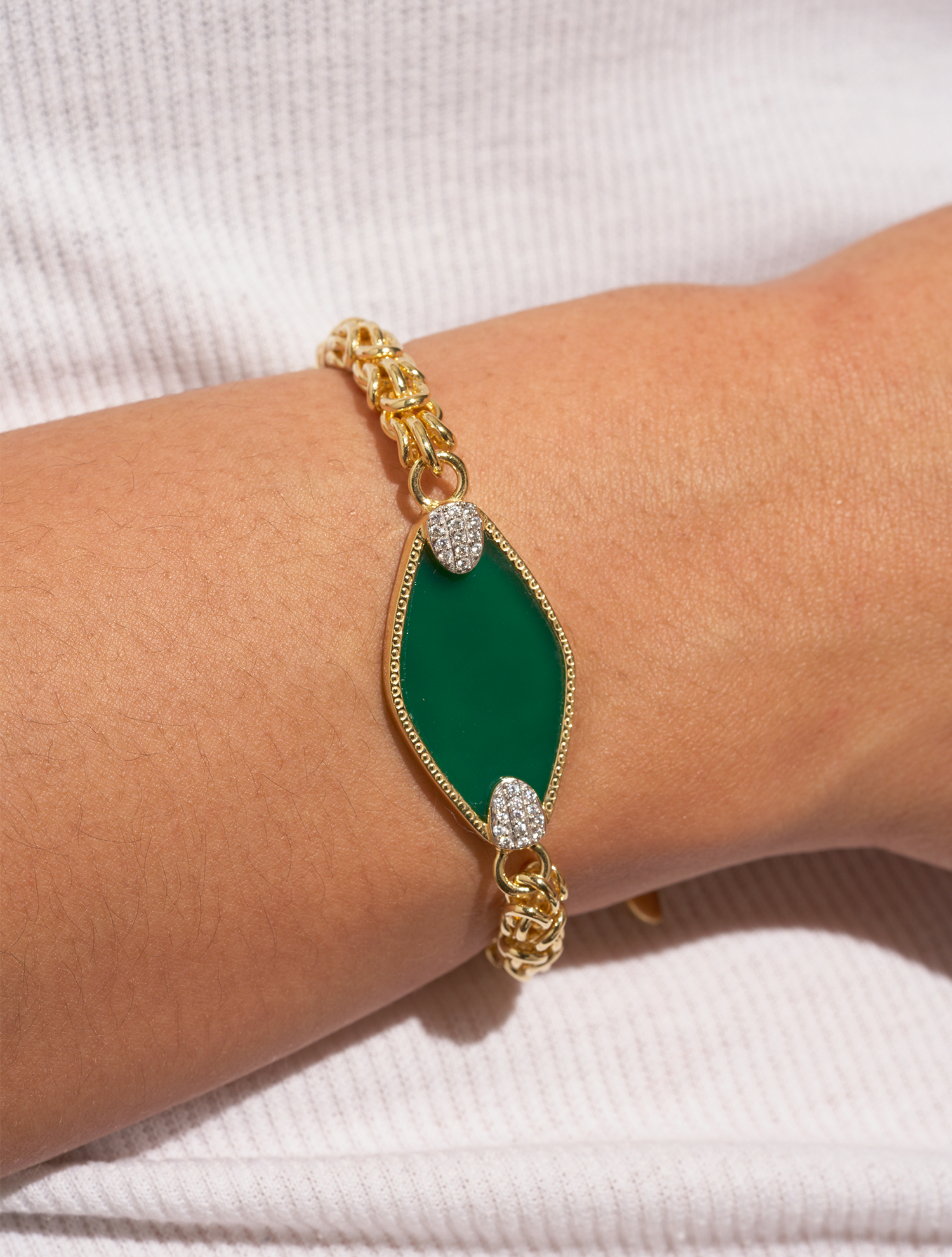 Bracelet Mayan - Onyx Vert