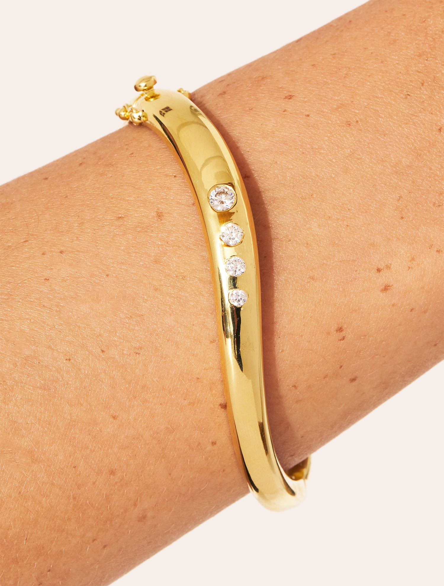 Jonc Origine 4 zircons serties