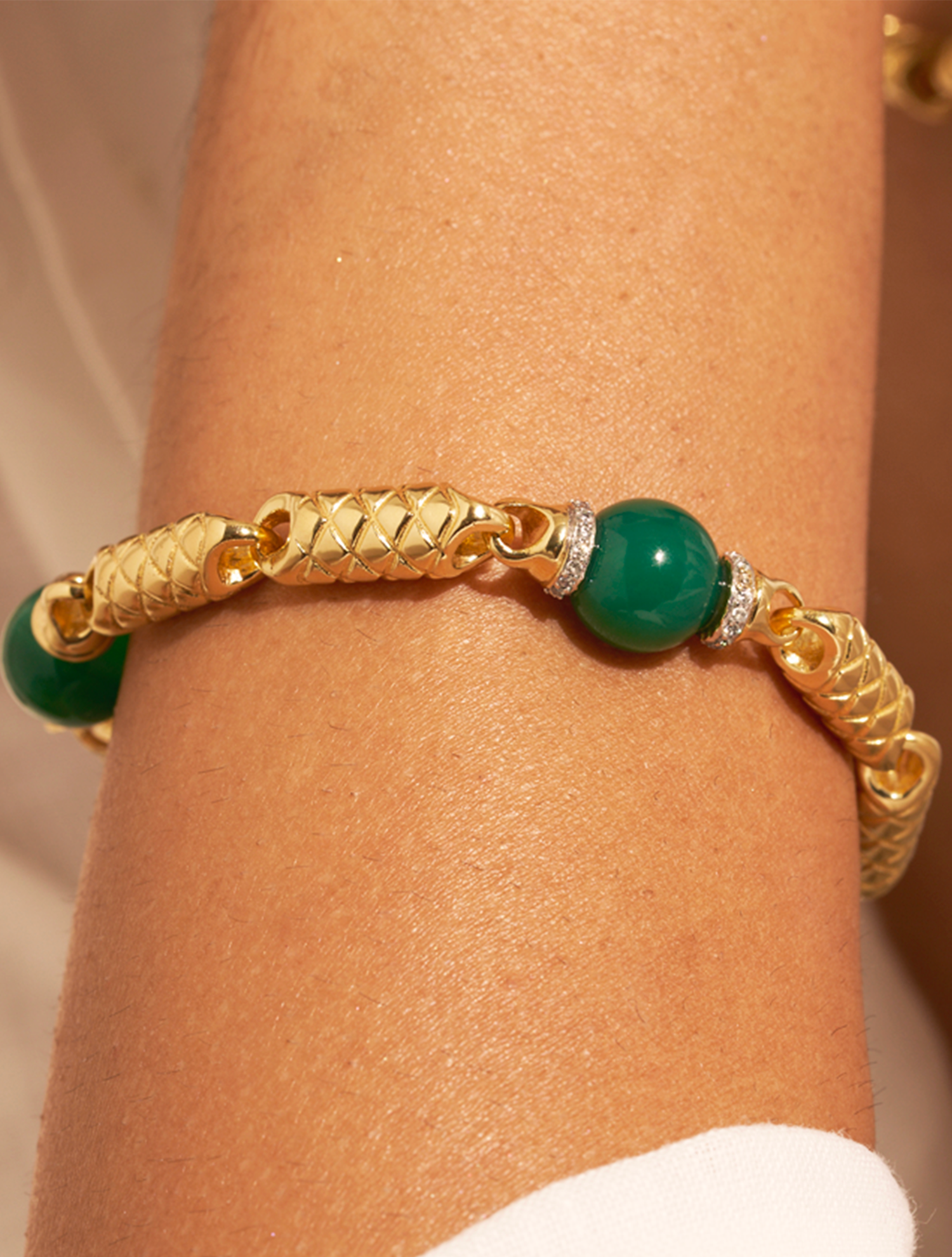 Bracelet Oro - Onyx Vert
