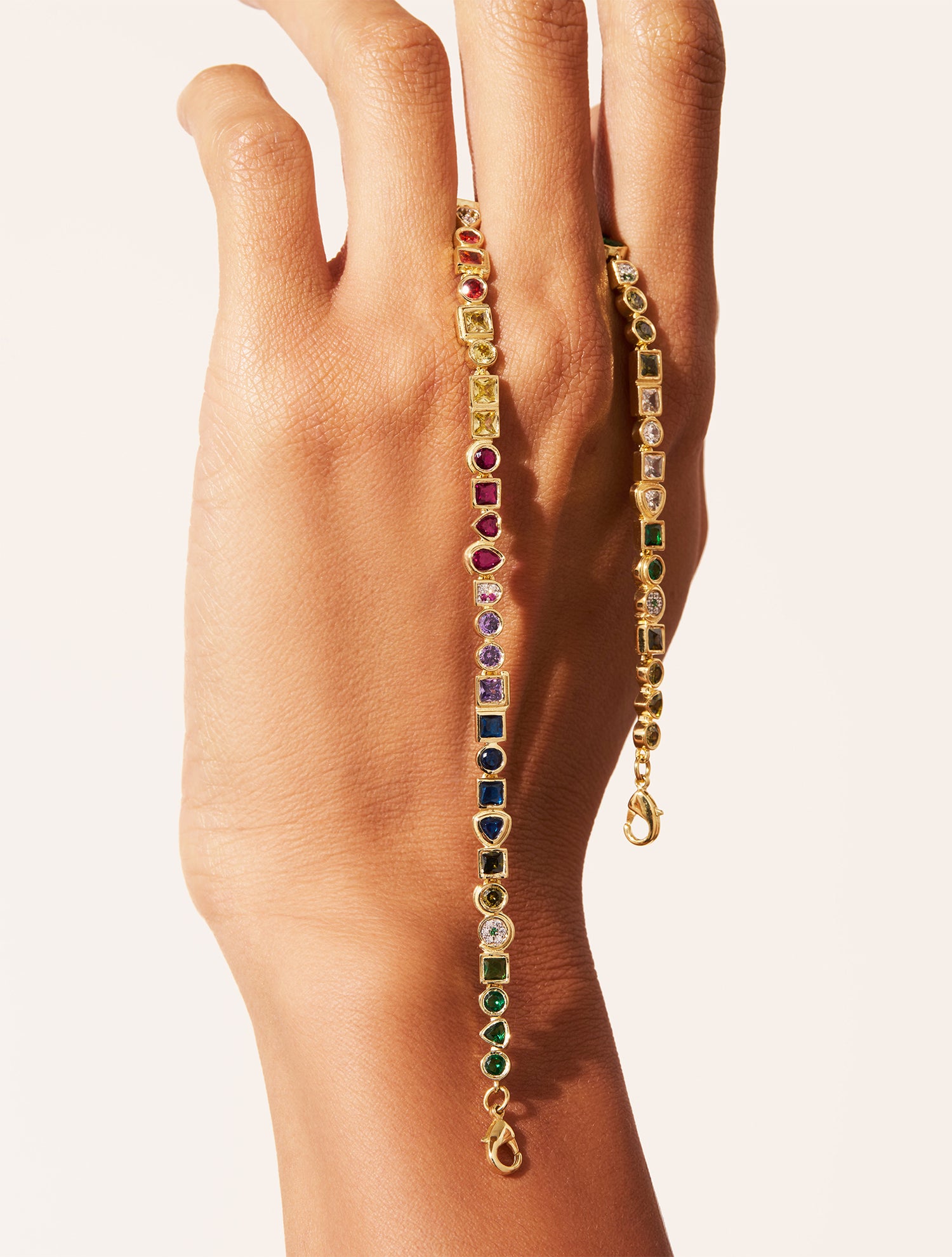 Bracelet Rivière - Zircons multicolores