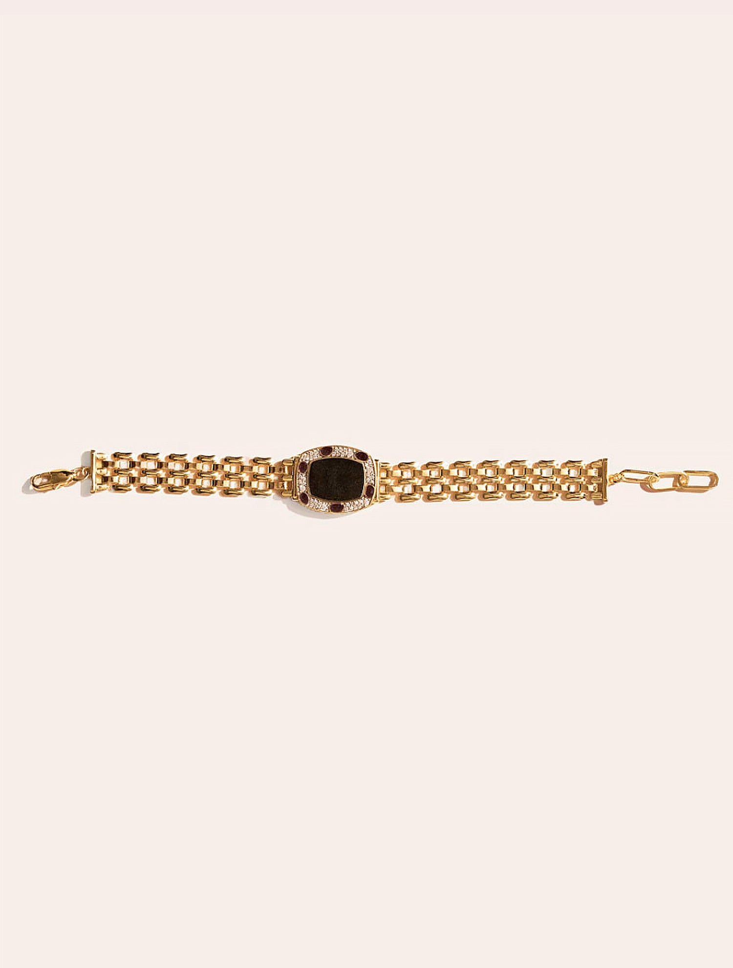 Bracelet Ranee - Obsidienne Dorée