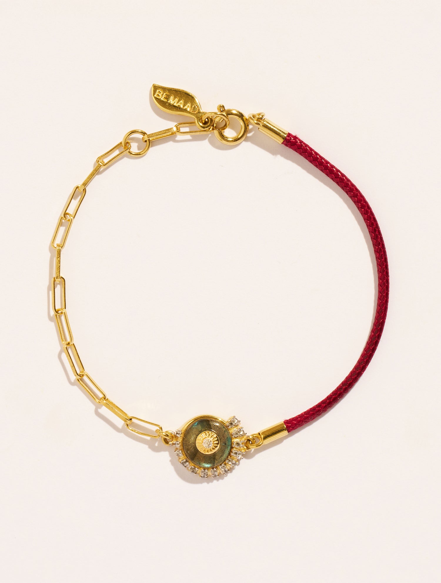 Bracelet coquillage - Bordeaux/Labradorite