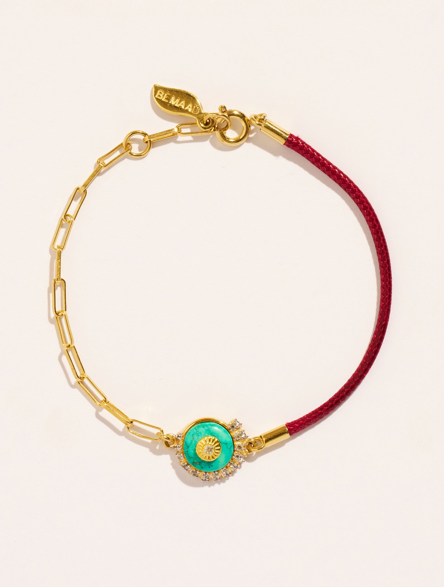 Bracelet coquillage - Bordeaux/Turquoise