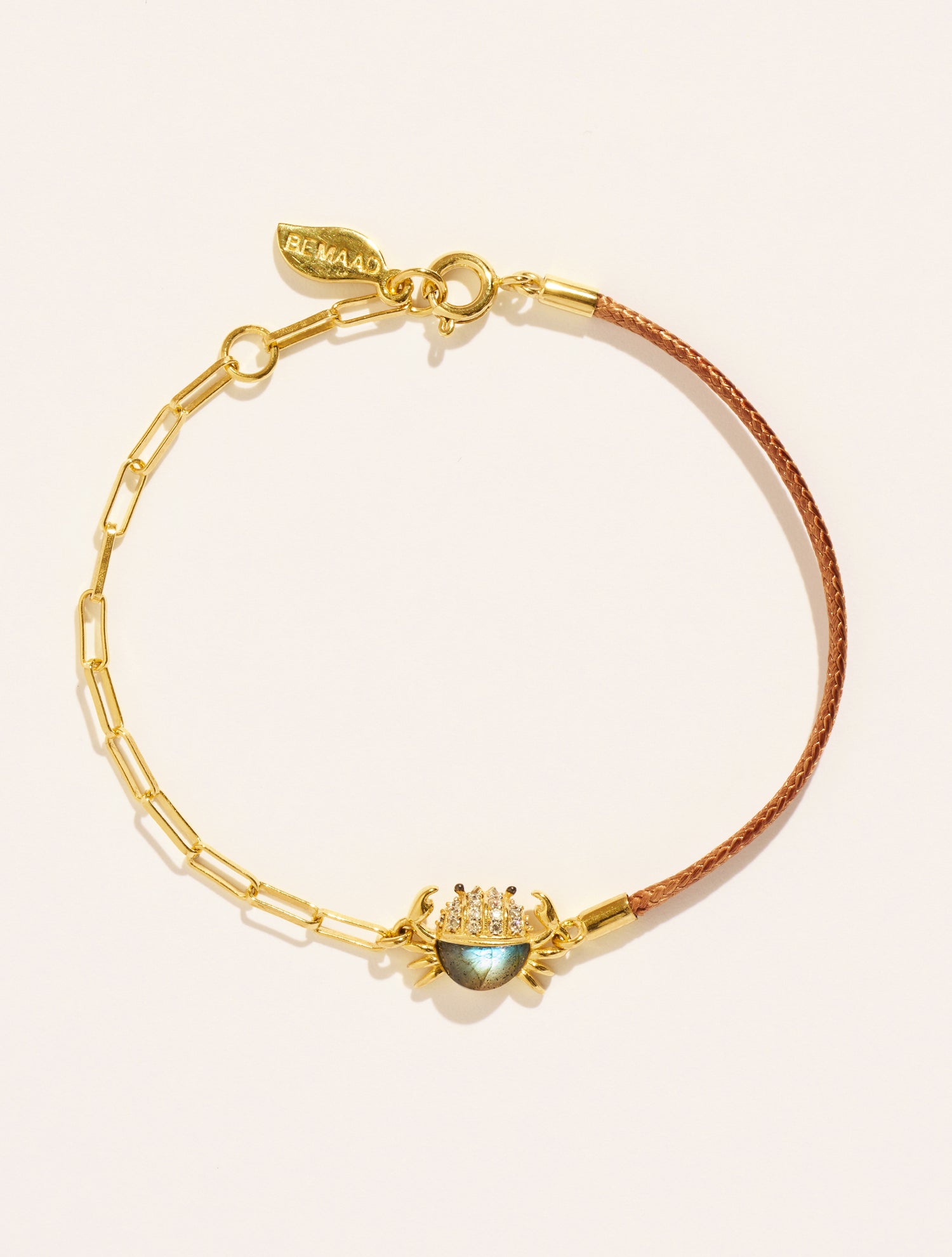 Bracelet Crabe - Beige/Labradorite