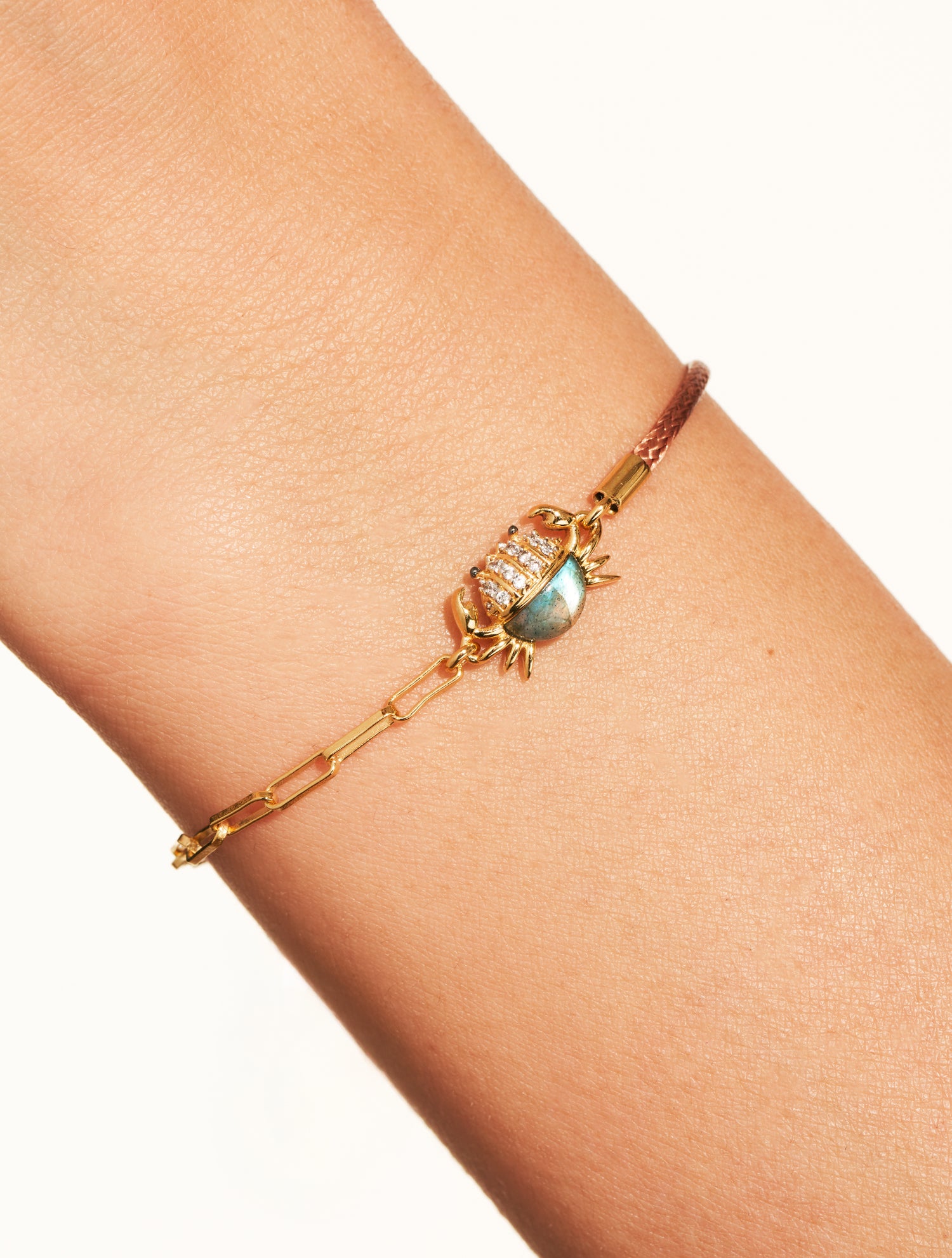 Bracelet Crabe - Beige/Labradorite