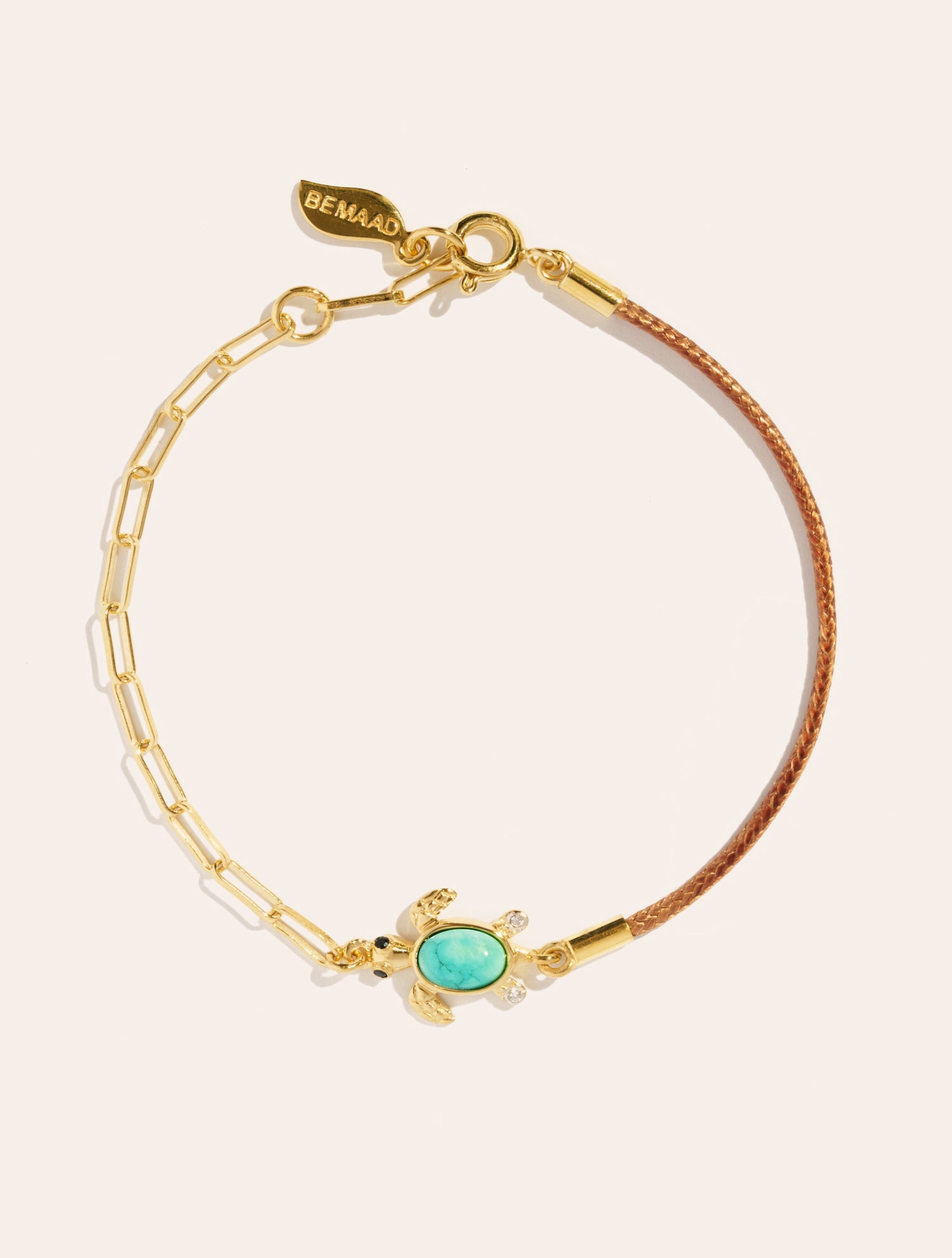 Turquoise/beige turtle bracelet - Soleil sauvage II