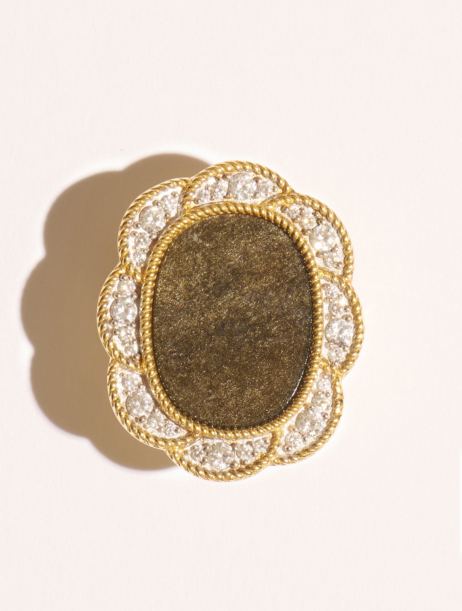 Esmée Brooch - Golden Obsidian