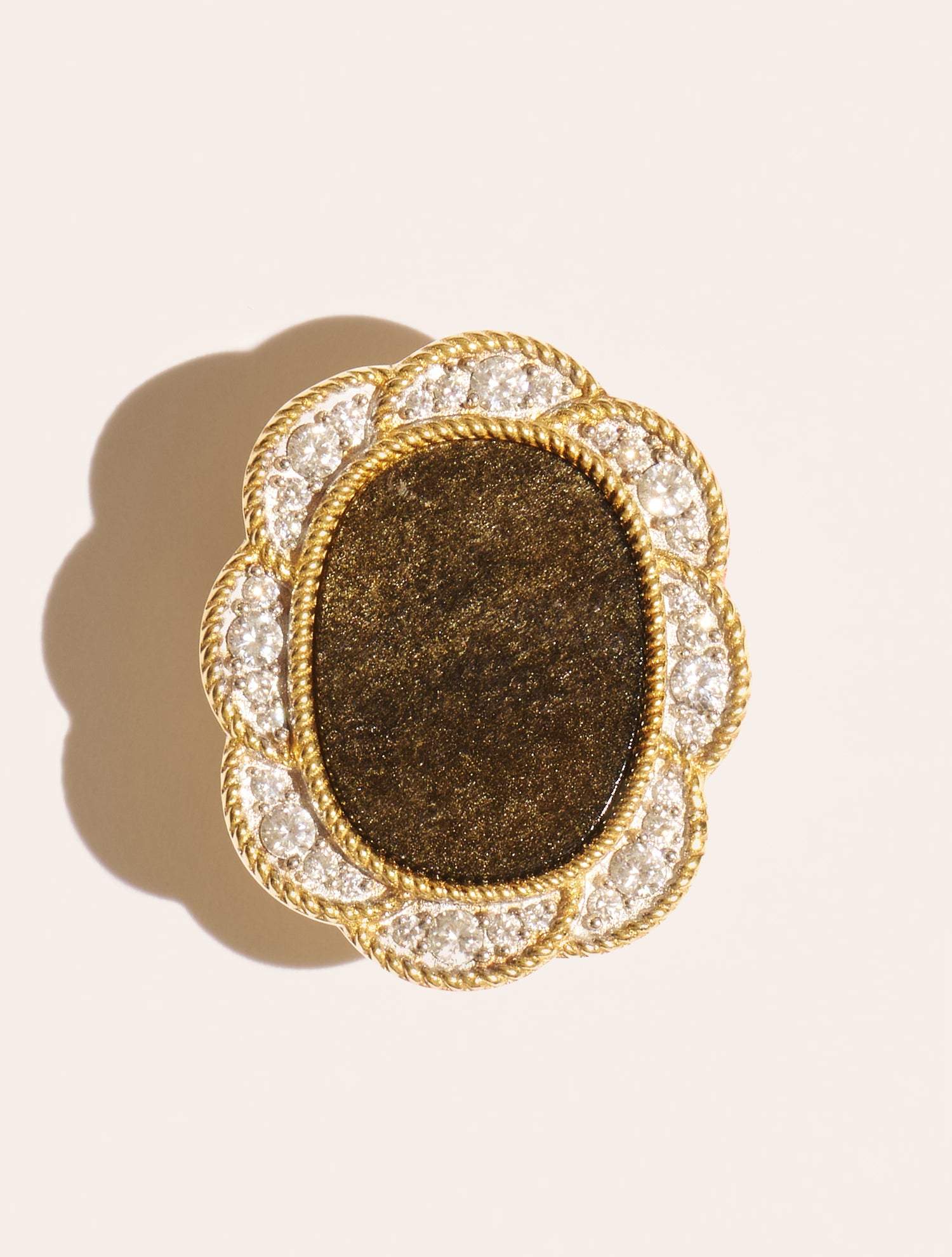 Esmée Brooch - Golden Obsidian