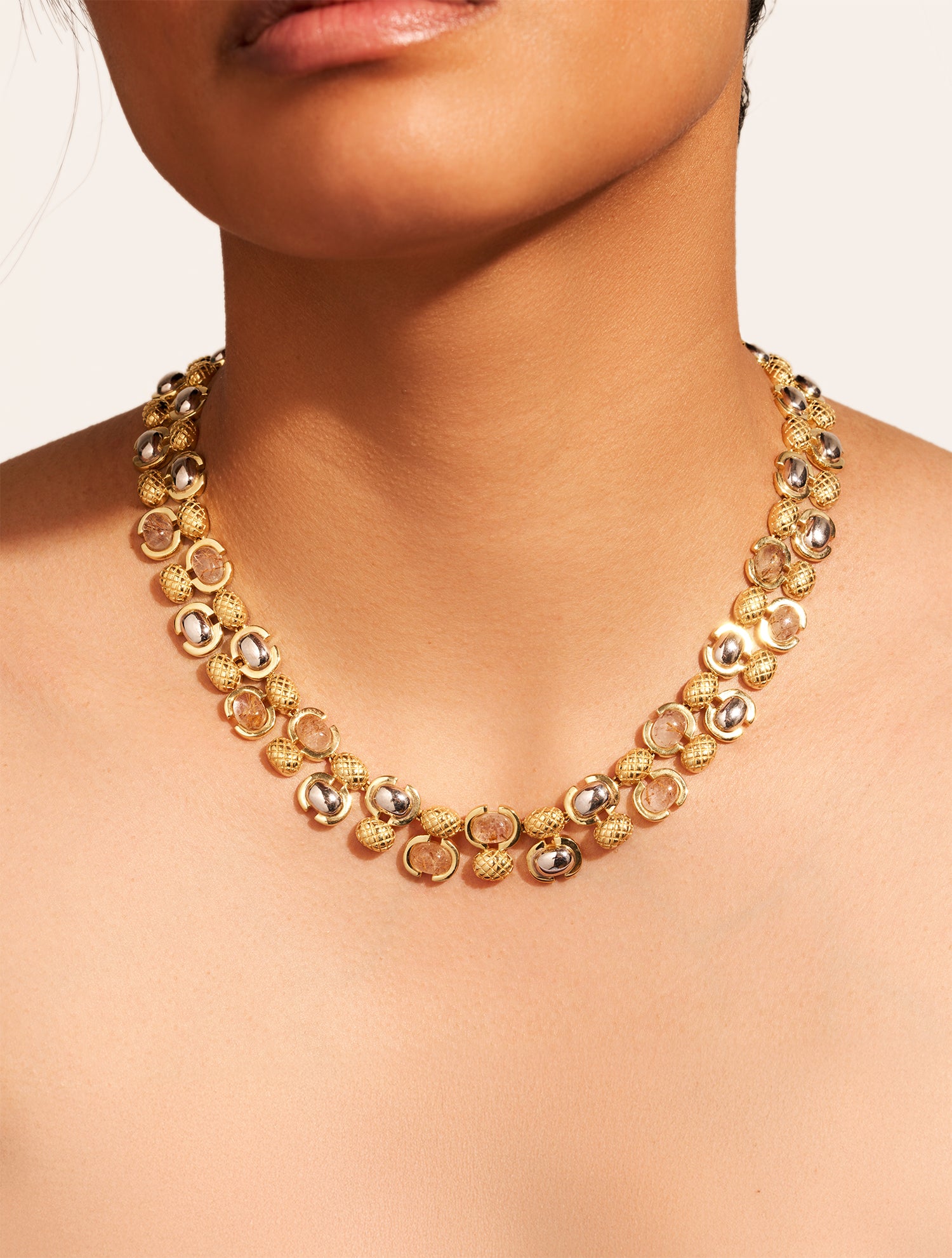 Amara Necklace - Golden Rutile Quartz