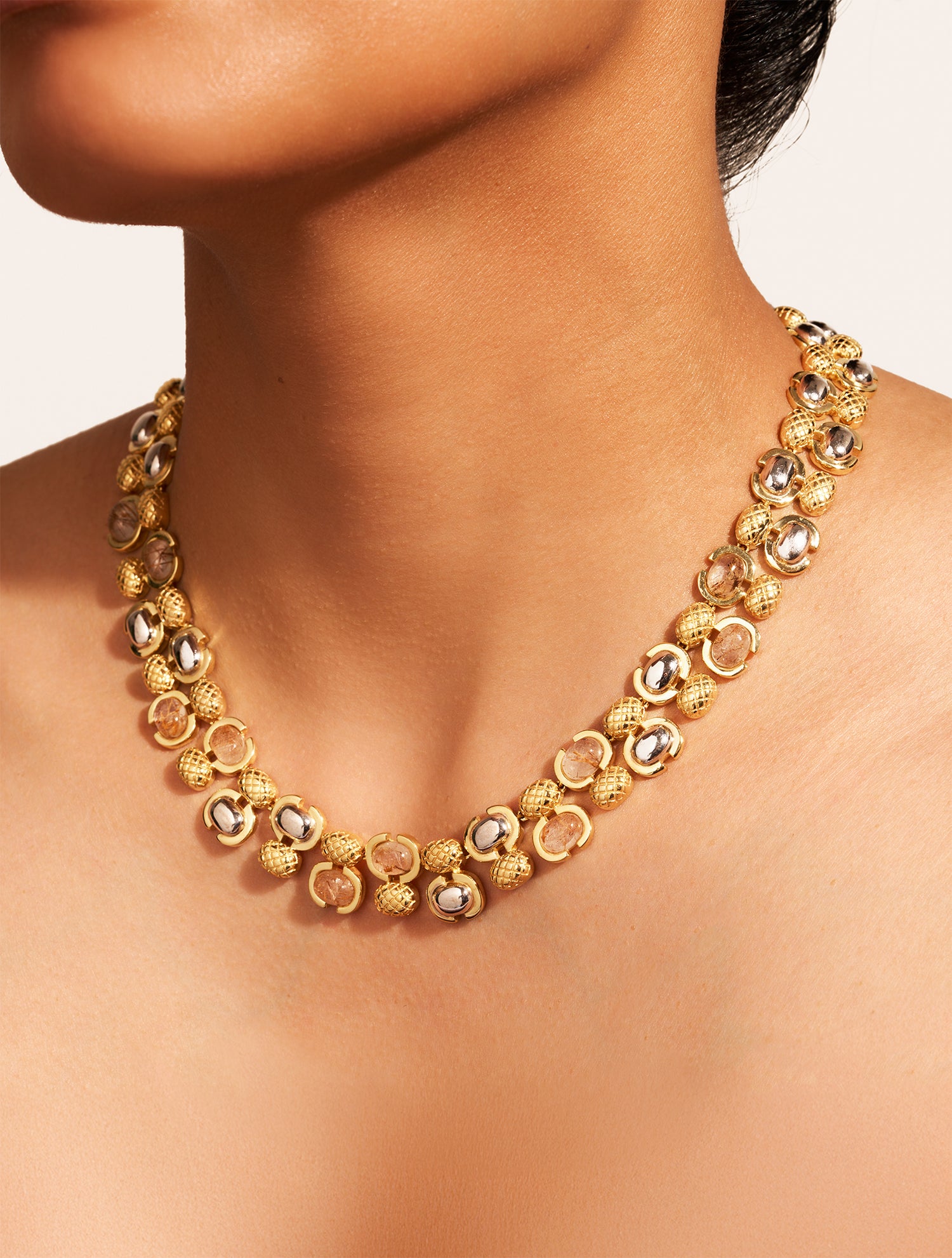 Amara Necklace - Golden Rutile Quartz