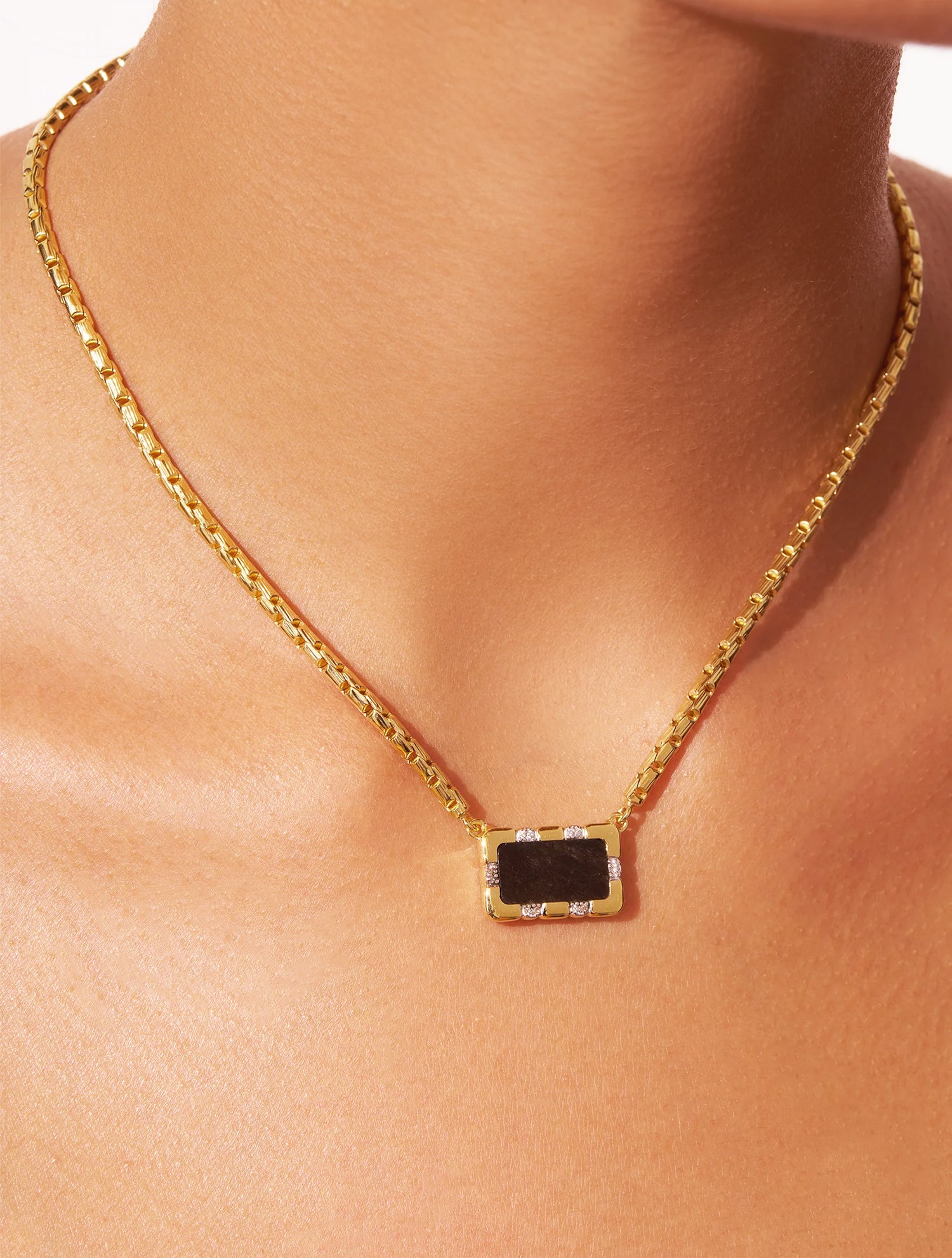 Collier Bianca - Obsidienne dorée