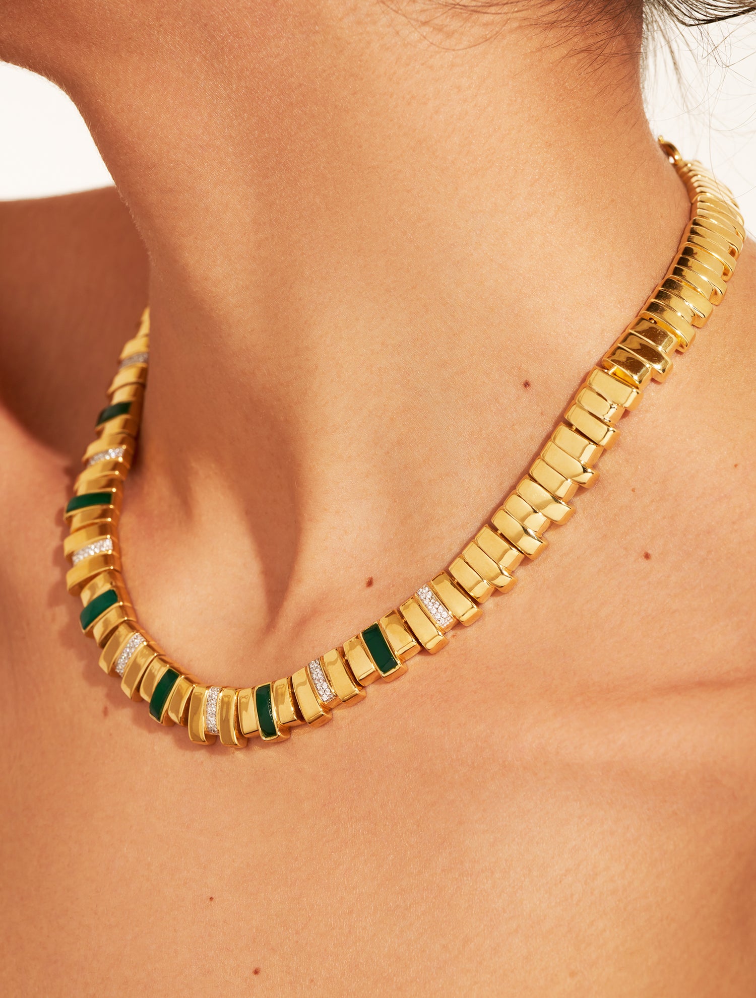 Collier Empreinte - Onyx vert