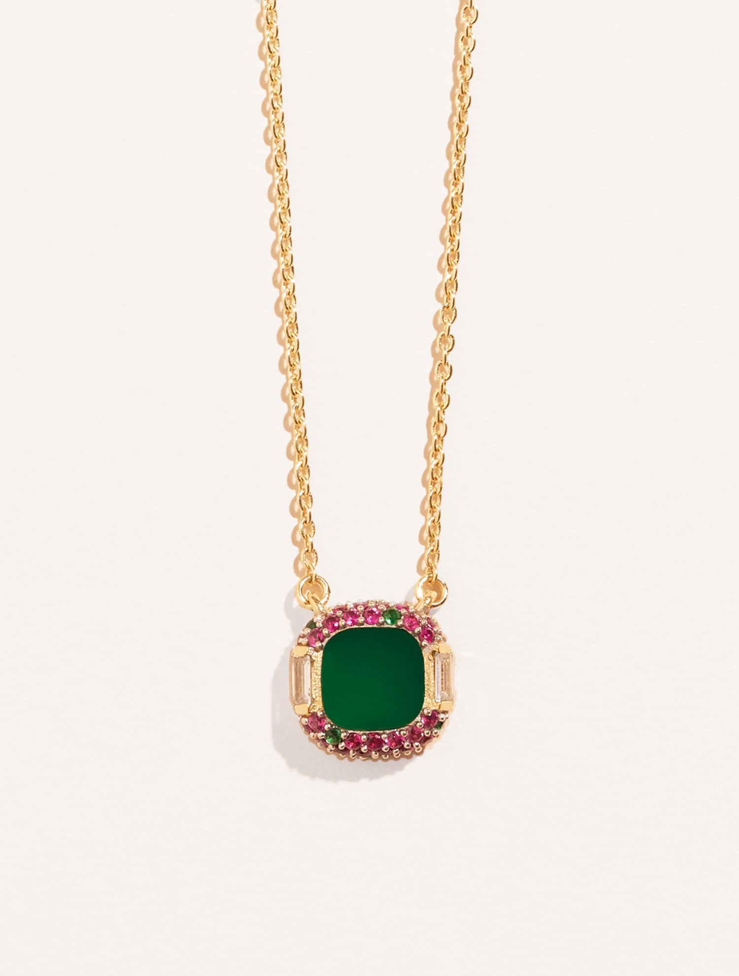 Idylle Necklace - Green Onyx