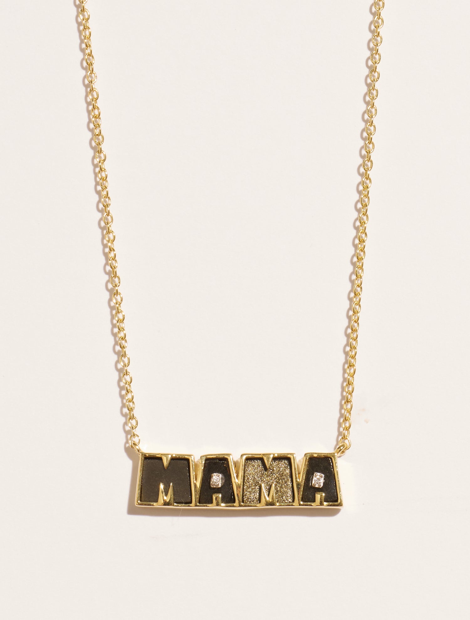 Collier Mama - Obsidienne Dorée